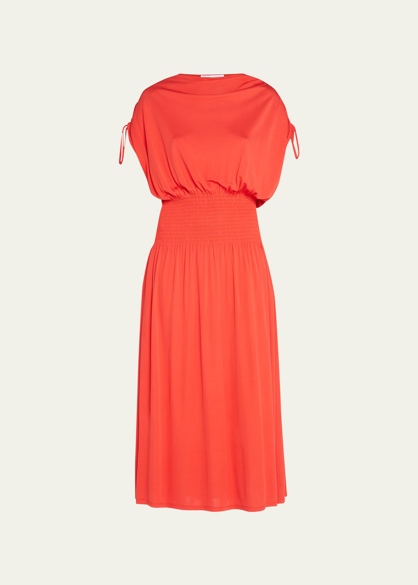 Proenza Schouler White Label Crepe Smocked Midi Dress with