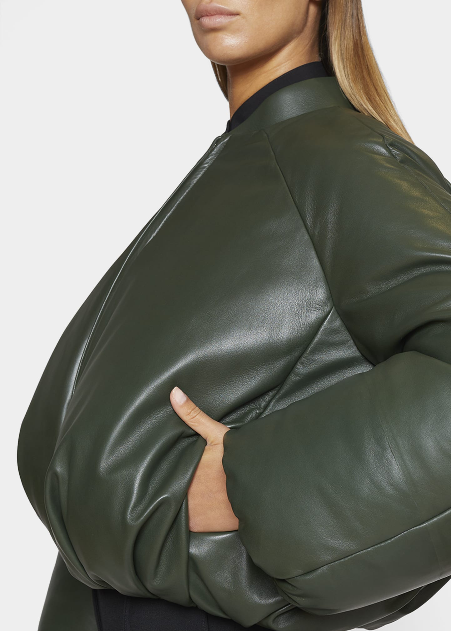 Loewe Lambskin Padded Bomber Jacket - Bergdorf Goodman