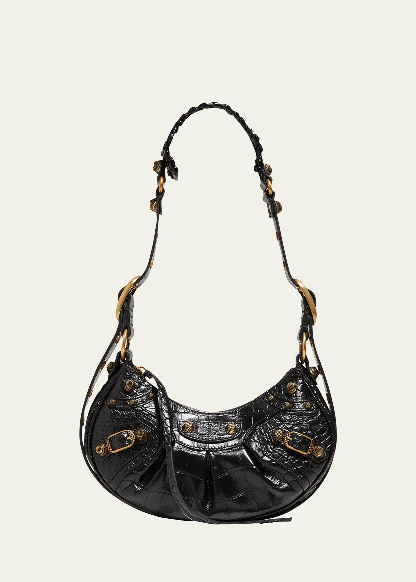 Balenciaga Le Cagole XS Croc-Embossed Shoulder Bag - Bergdorf Goodman