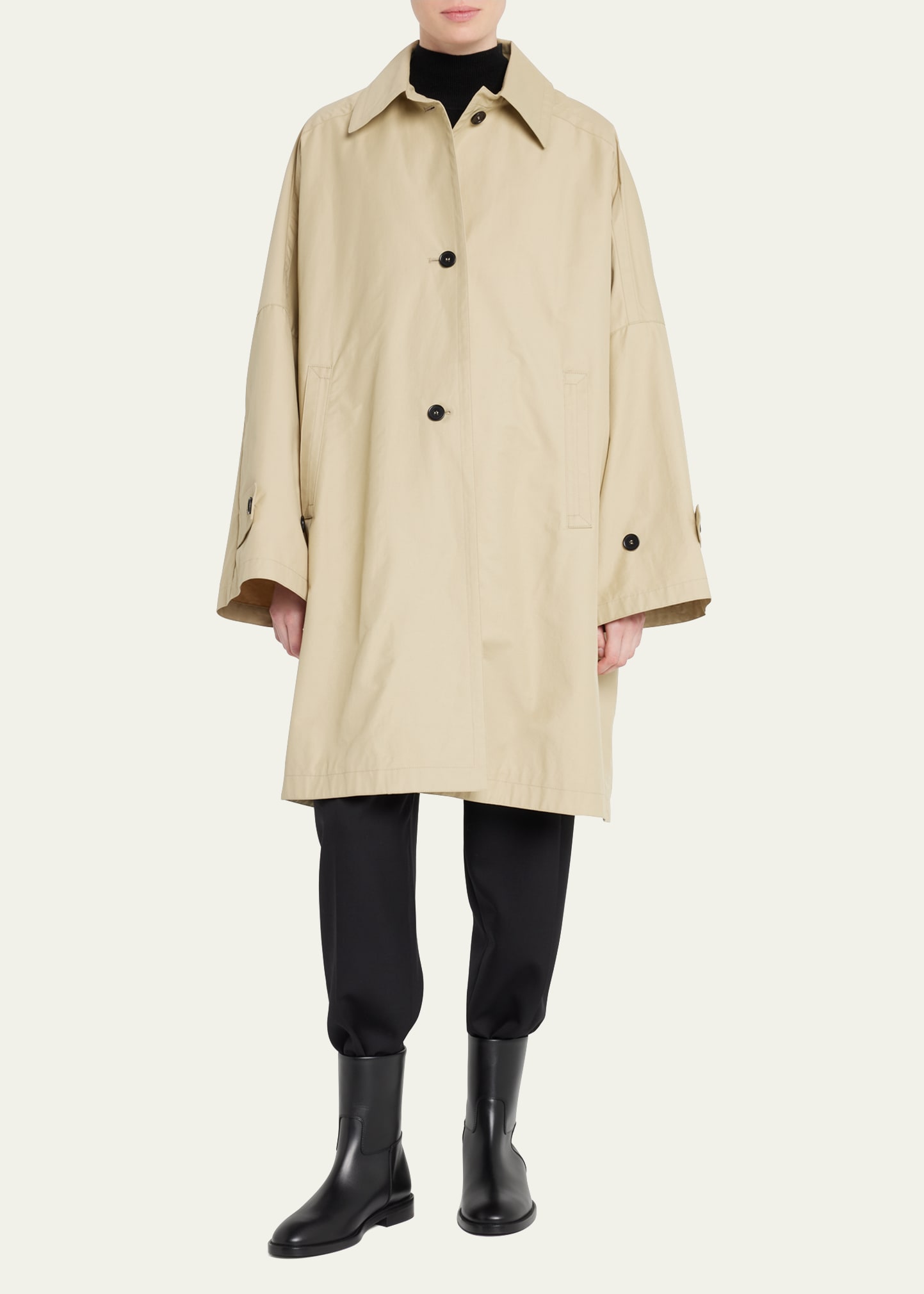 Toteme Cotton Gabardine Car Coat - Bergdorf Goodman
