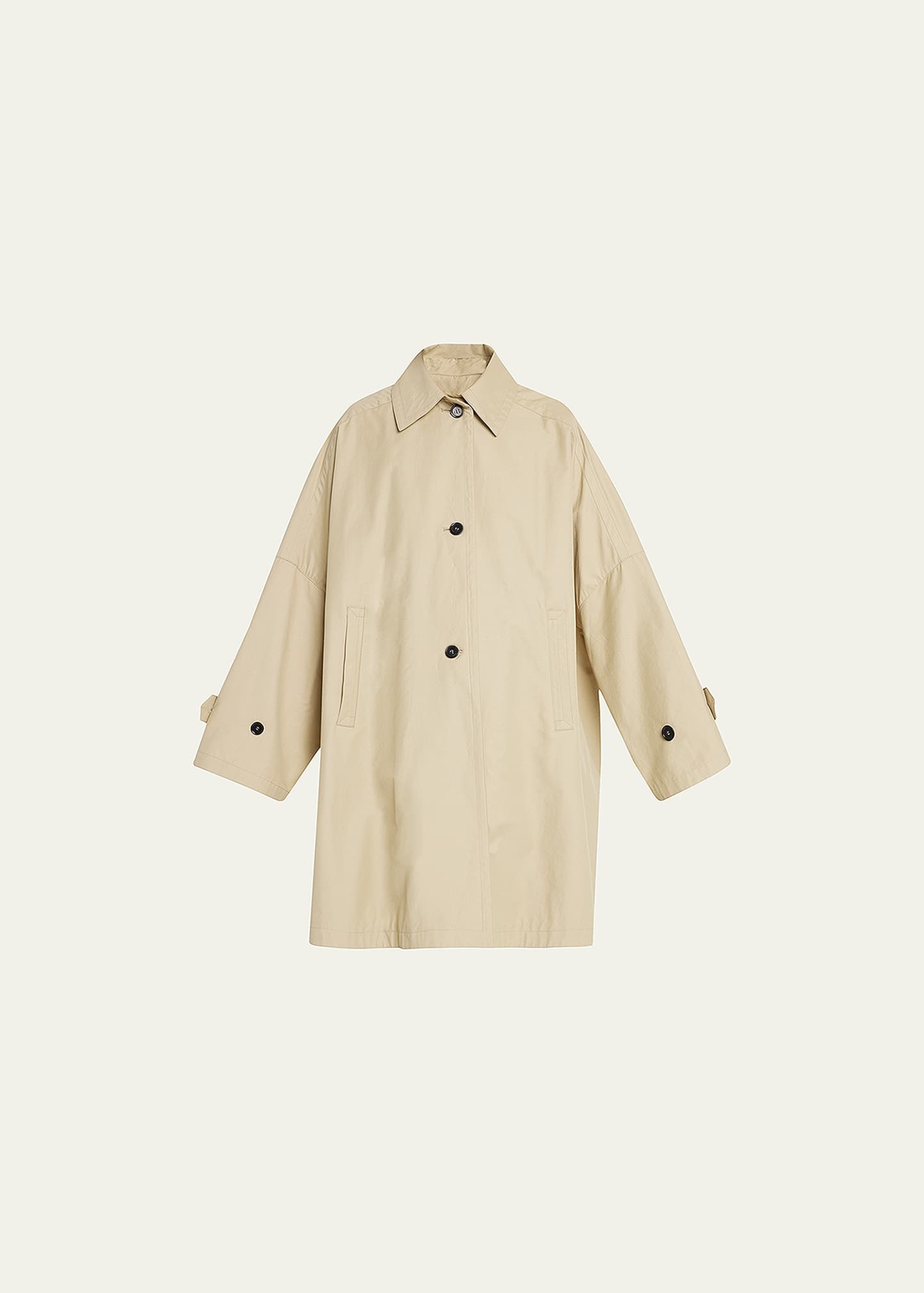 TOTEME Gabardine car coat トレンチコート Totême - Cashew Gabardine Car Coat | Mitchell Stores