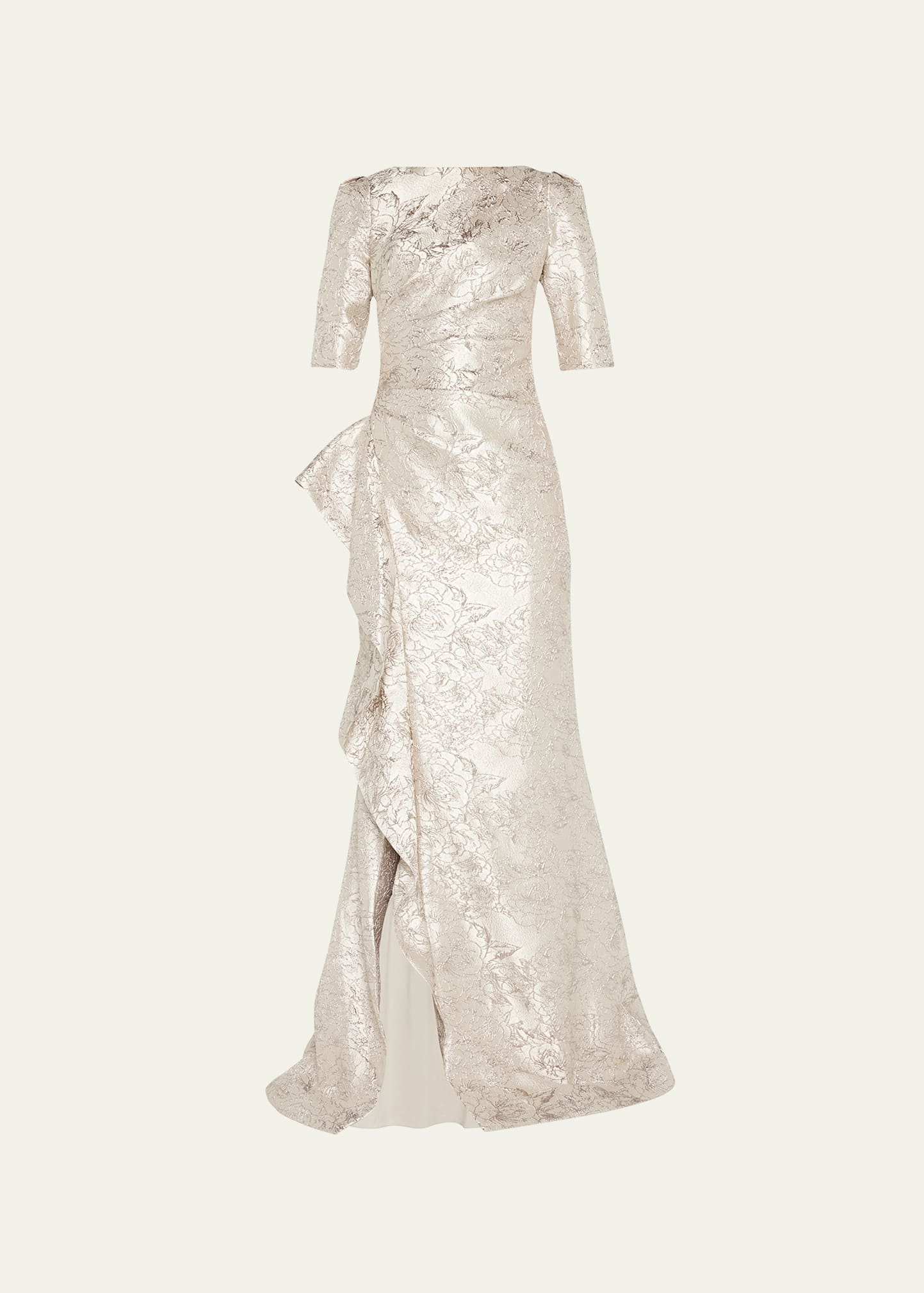 Rickie Freeman for Teri Jon Ruffle A-Line Jacquard Gown - Bergdorf