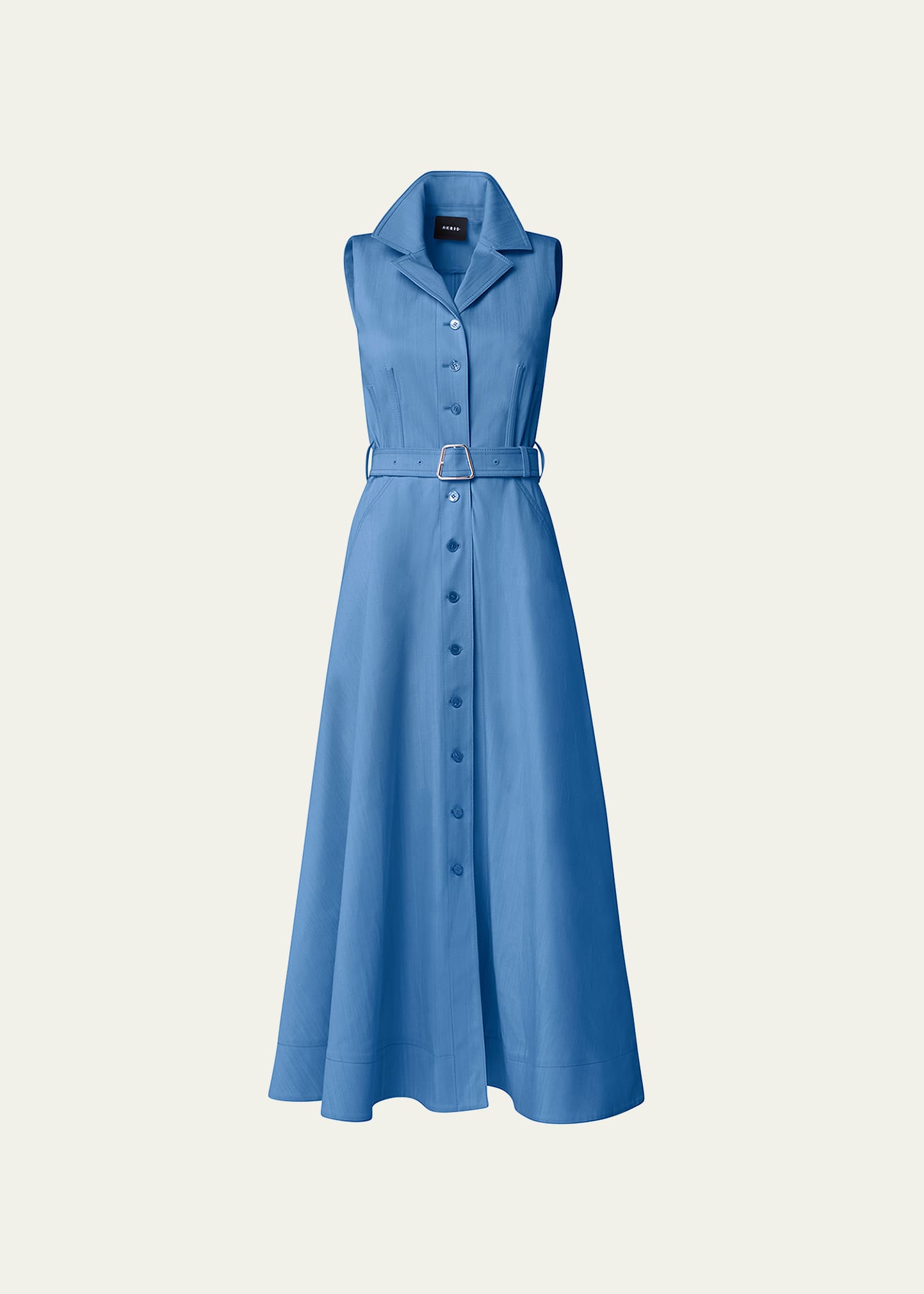 Akris Denim Belted Shirtdress