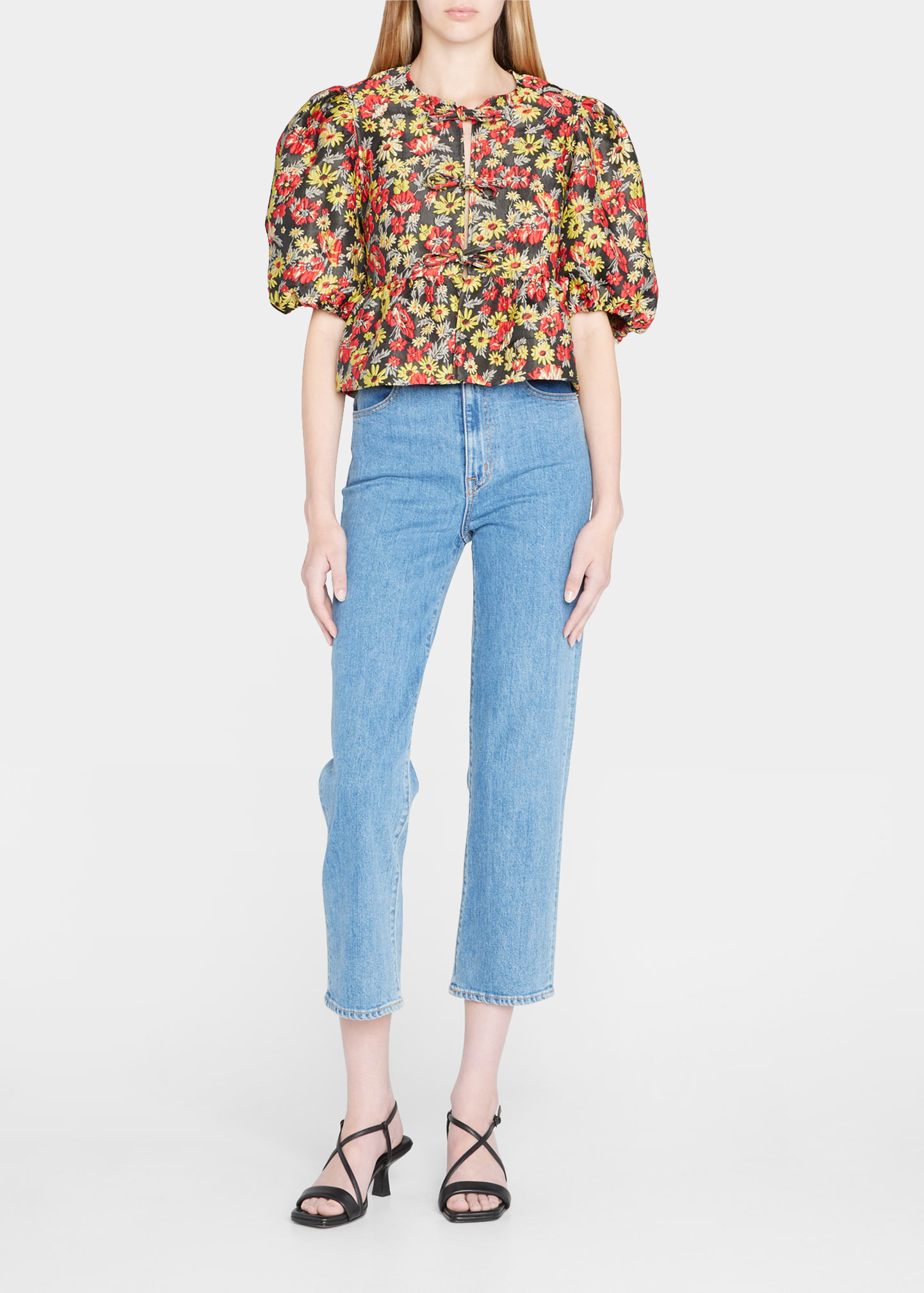 トップス POMME charm jacquard peplum tops bg_4386261_100020_m