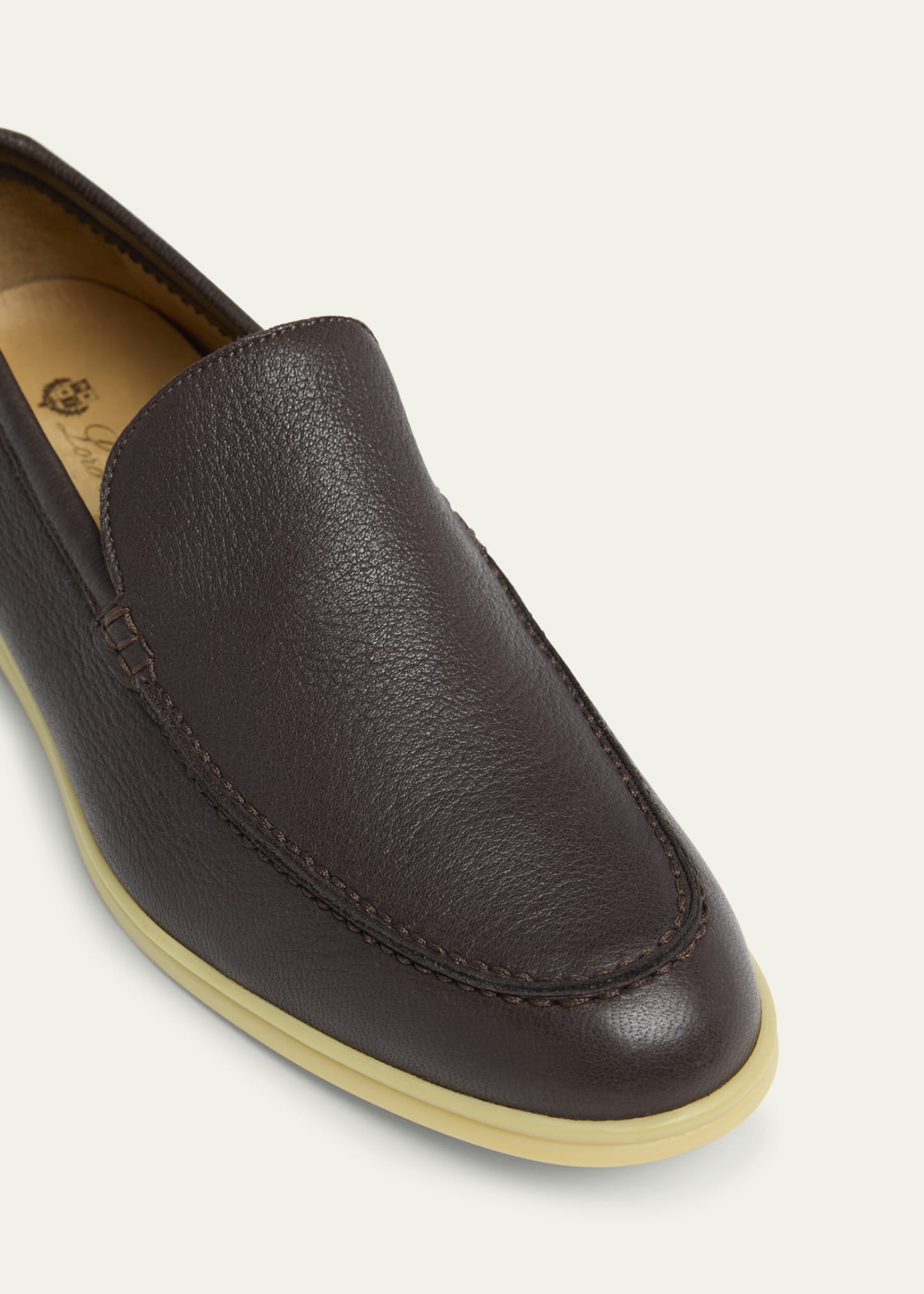 Loro Piana Men's Summer Walk Elk Leather Loafers - Bergdorf Goodman