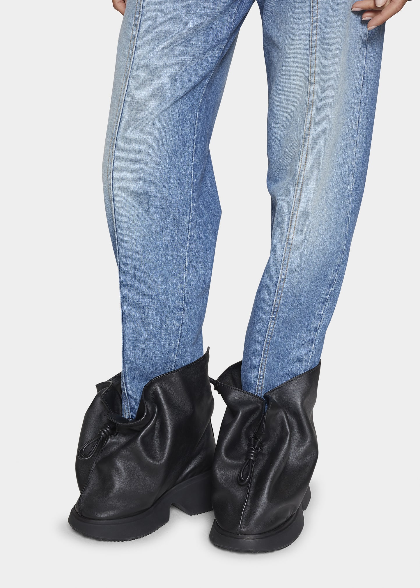 Loewe Flamenco Calfskin Drawstring Bag Boots - Bergdorf Goodman