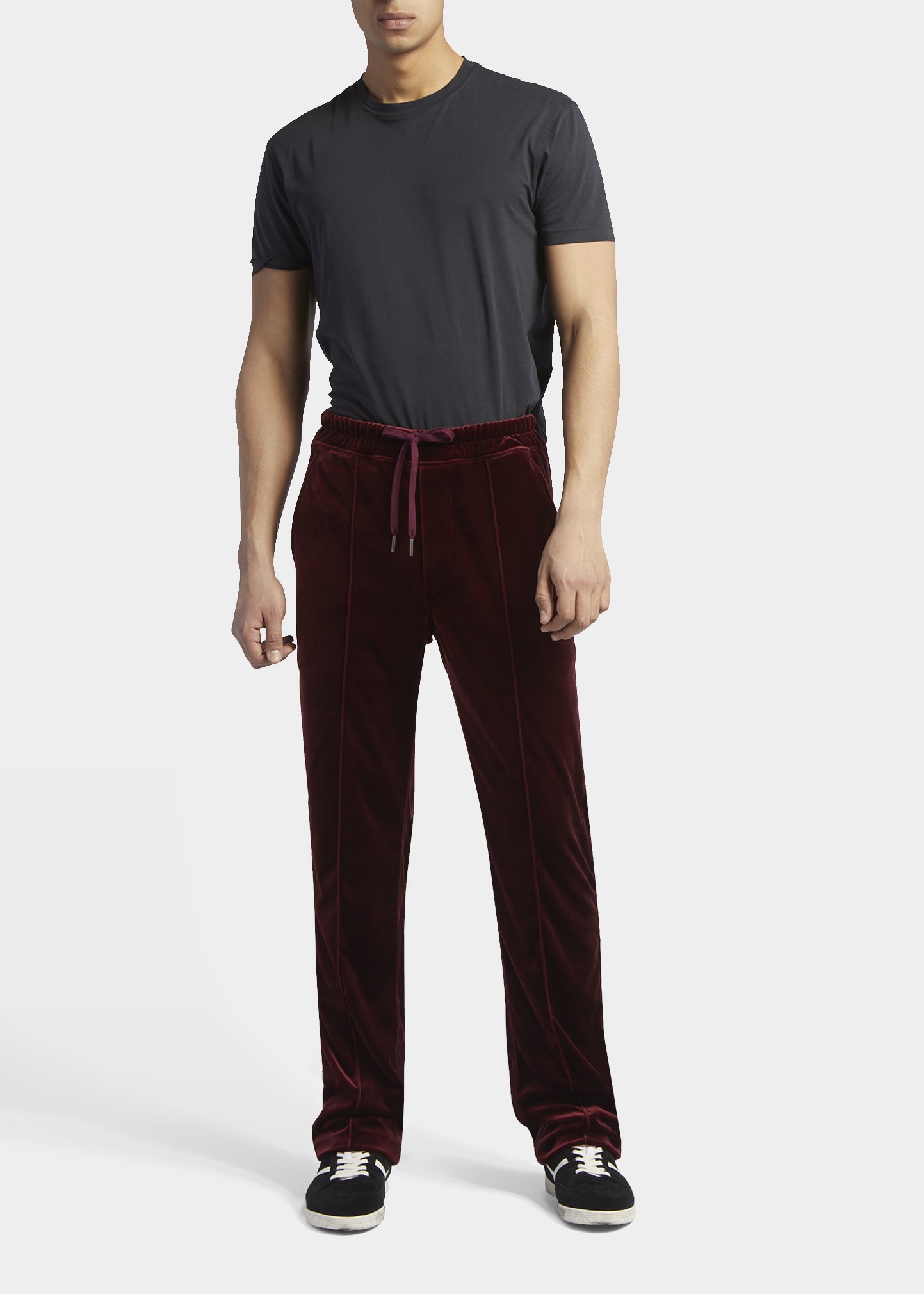 TOM FORD Men's Jersey Velour Track Pants - Bergdorf Goodman