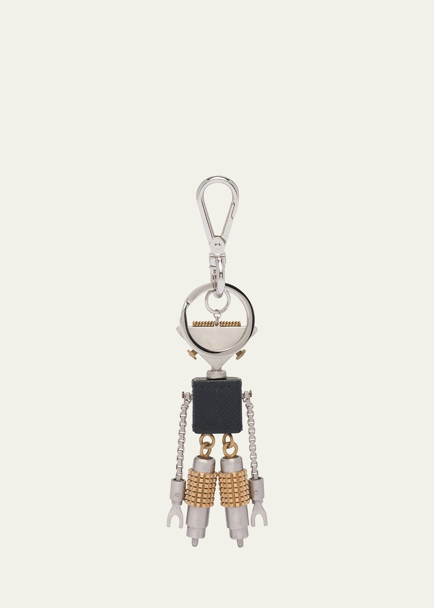 Prada Men's Saffiano Leather Jack Trick Robot Keychain - Bergdorf