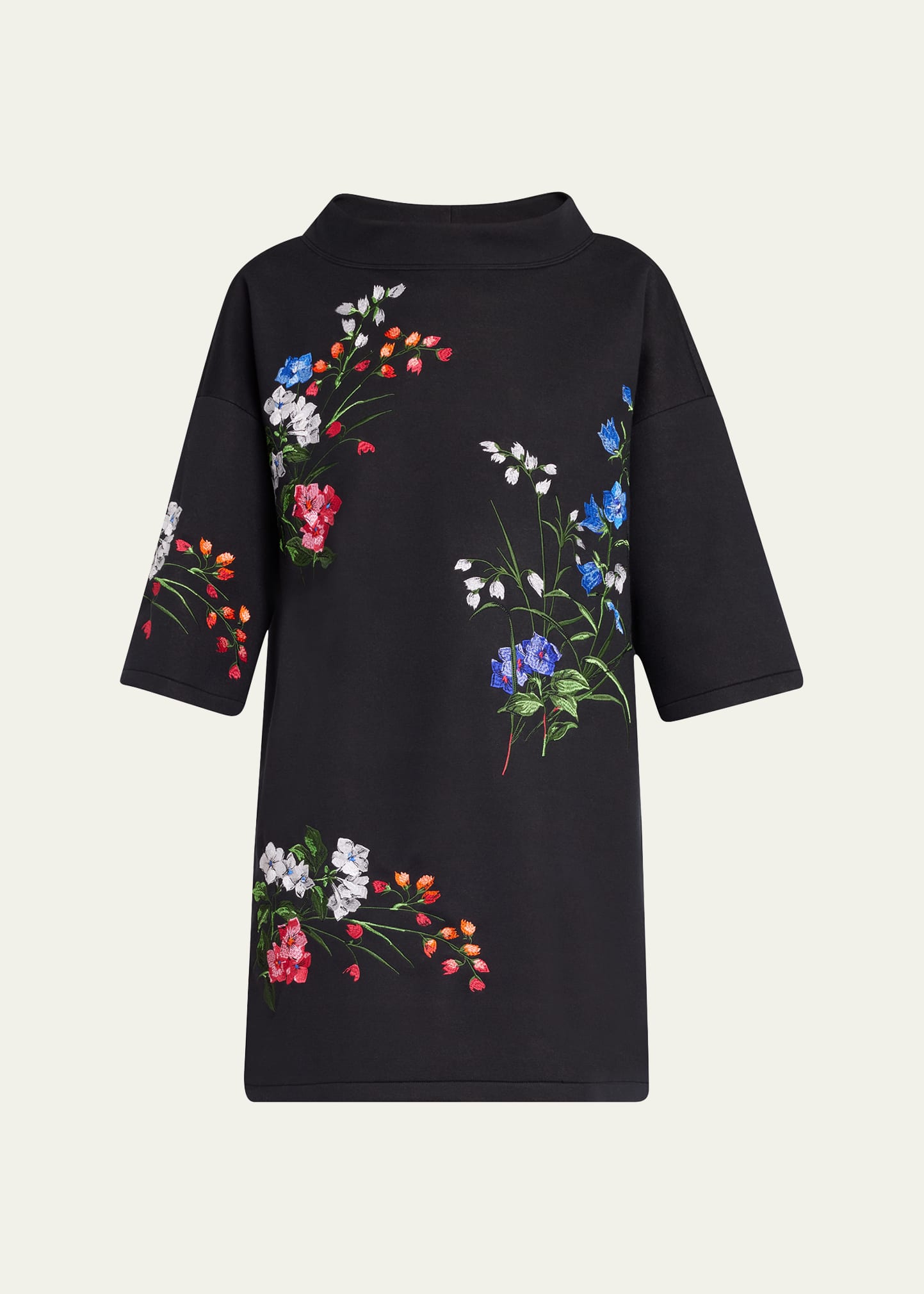 Carolina Herrera Embroidered Mini Dress