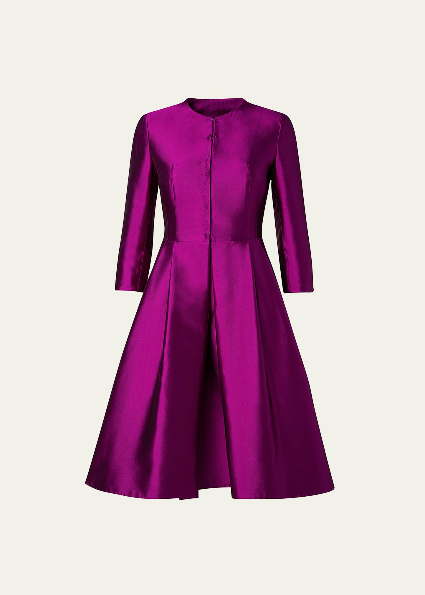 Akris Silk Knee Length Coat Dress - Bergdorf Goodman