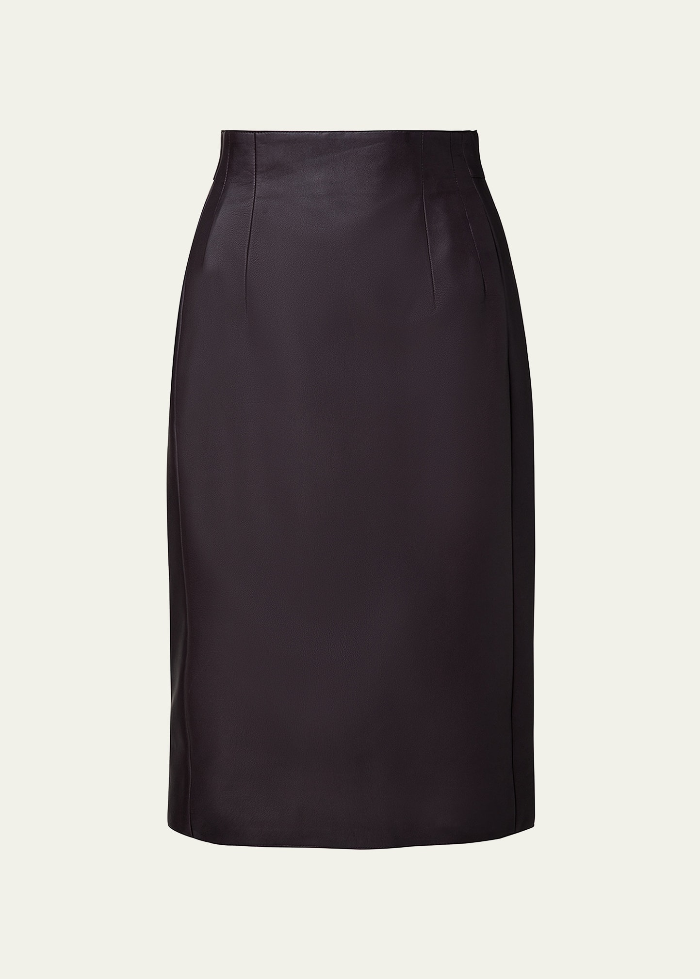 Akris Leather Pencil Skirt