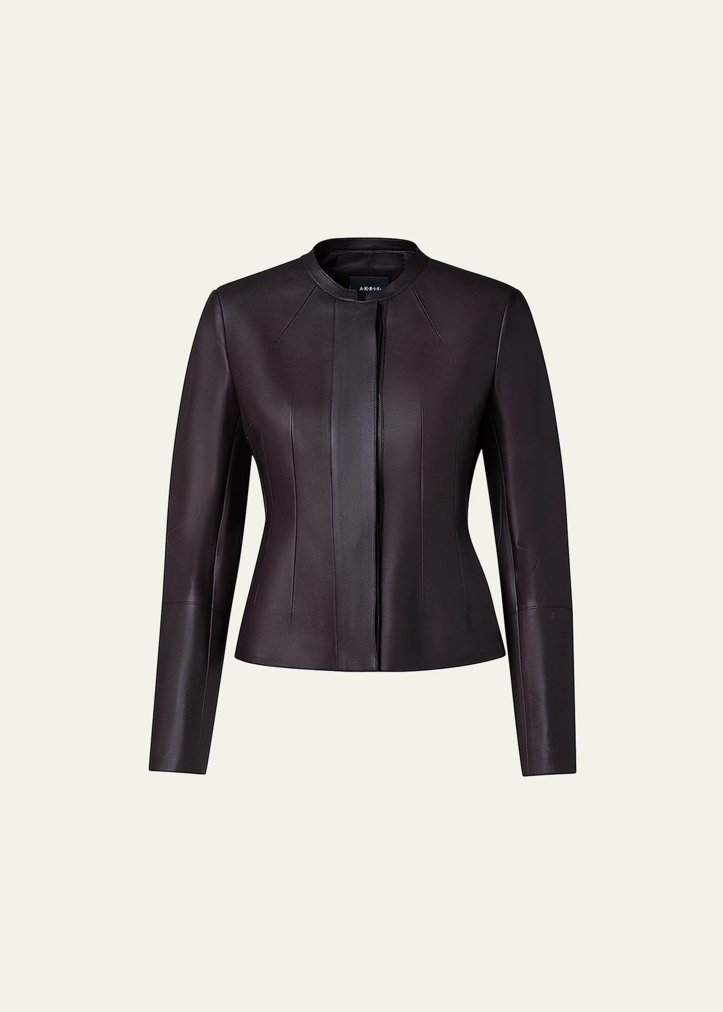 Akris Aniella Short Leather Jacket