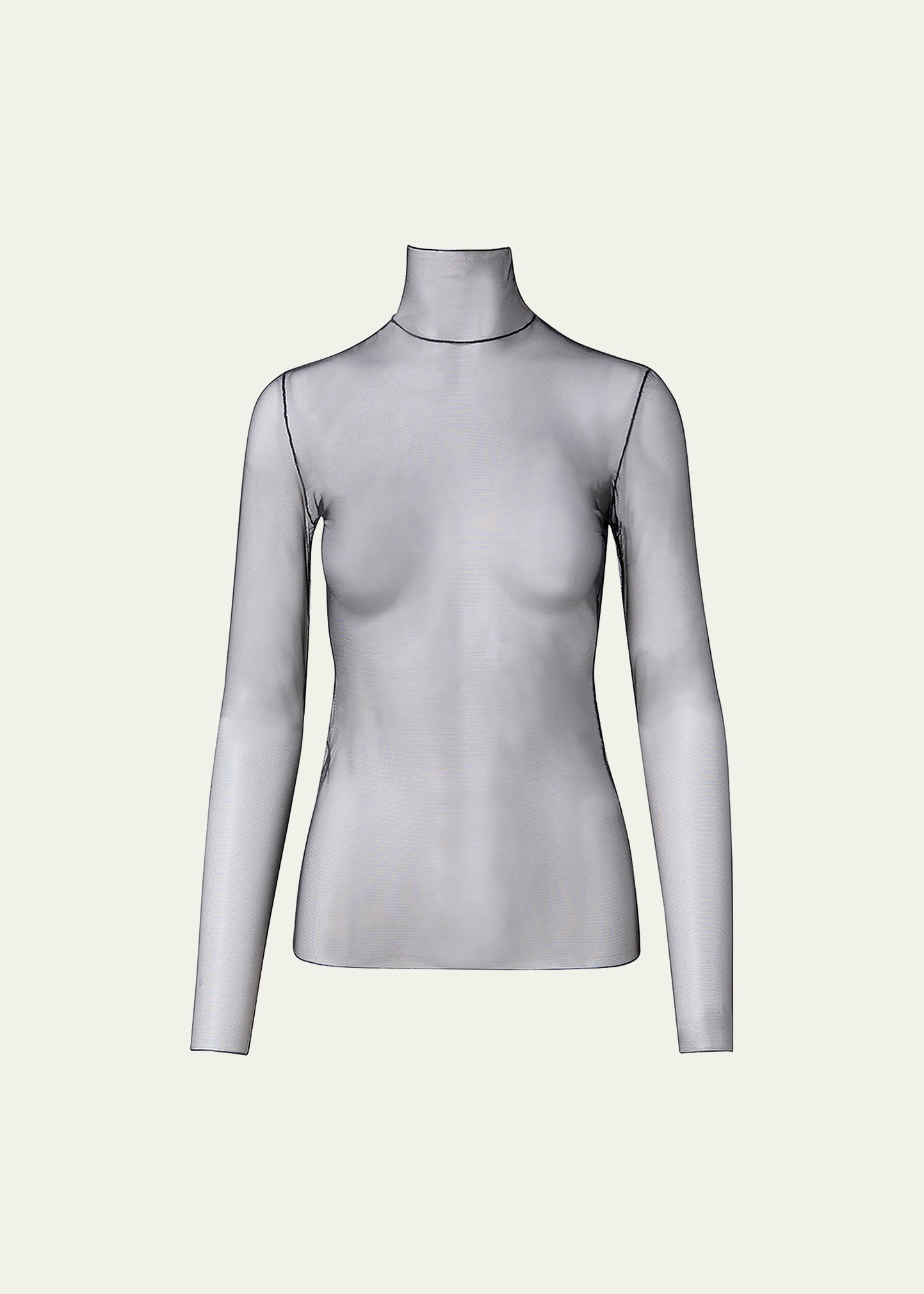 Akris Tulle High-Neck Top
