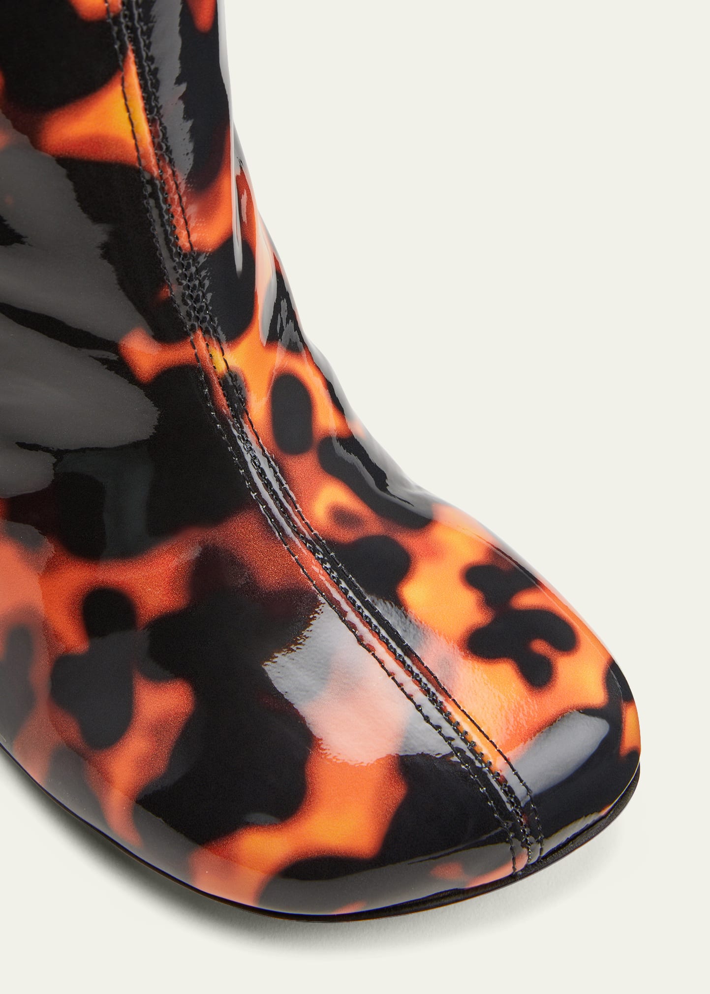 Dries Van Noten Tortoise Patent Stiletto Knee Boots - Bergdorf Goodman