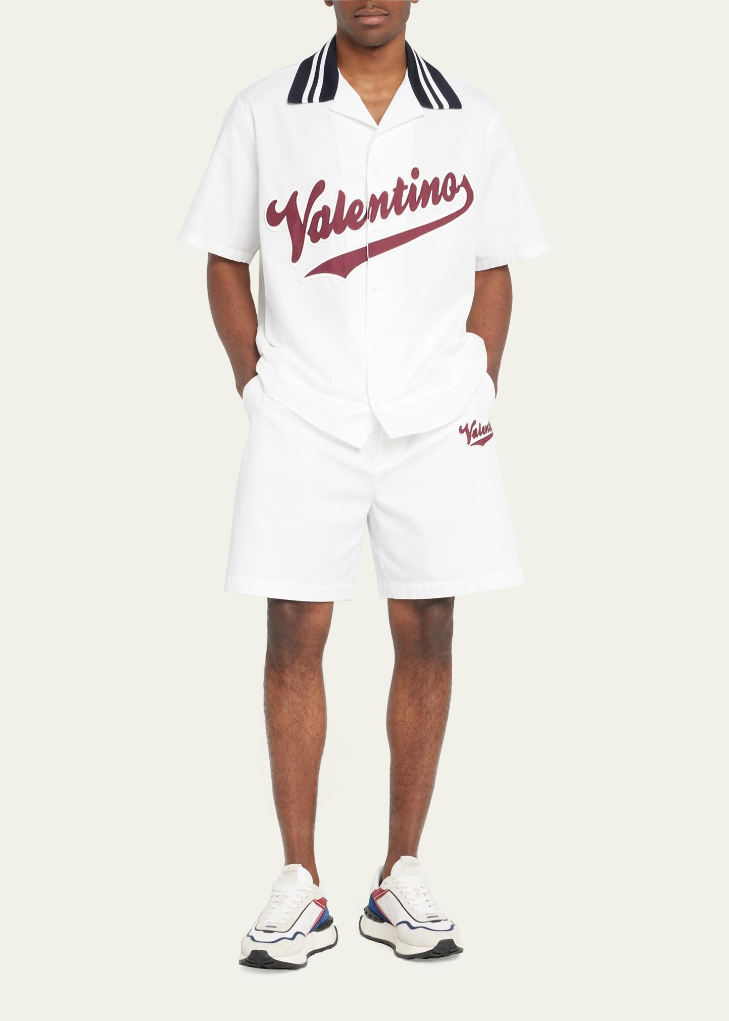 Valentino Garavani Men's Baseball Logo Sweat Shorts - Bergdorf Goodman