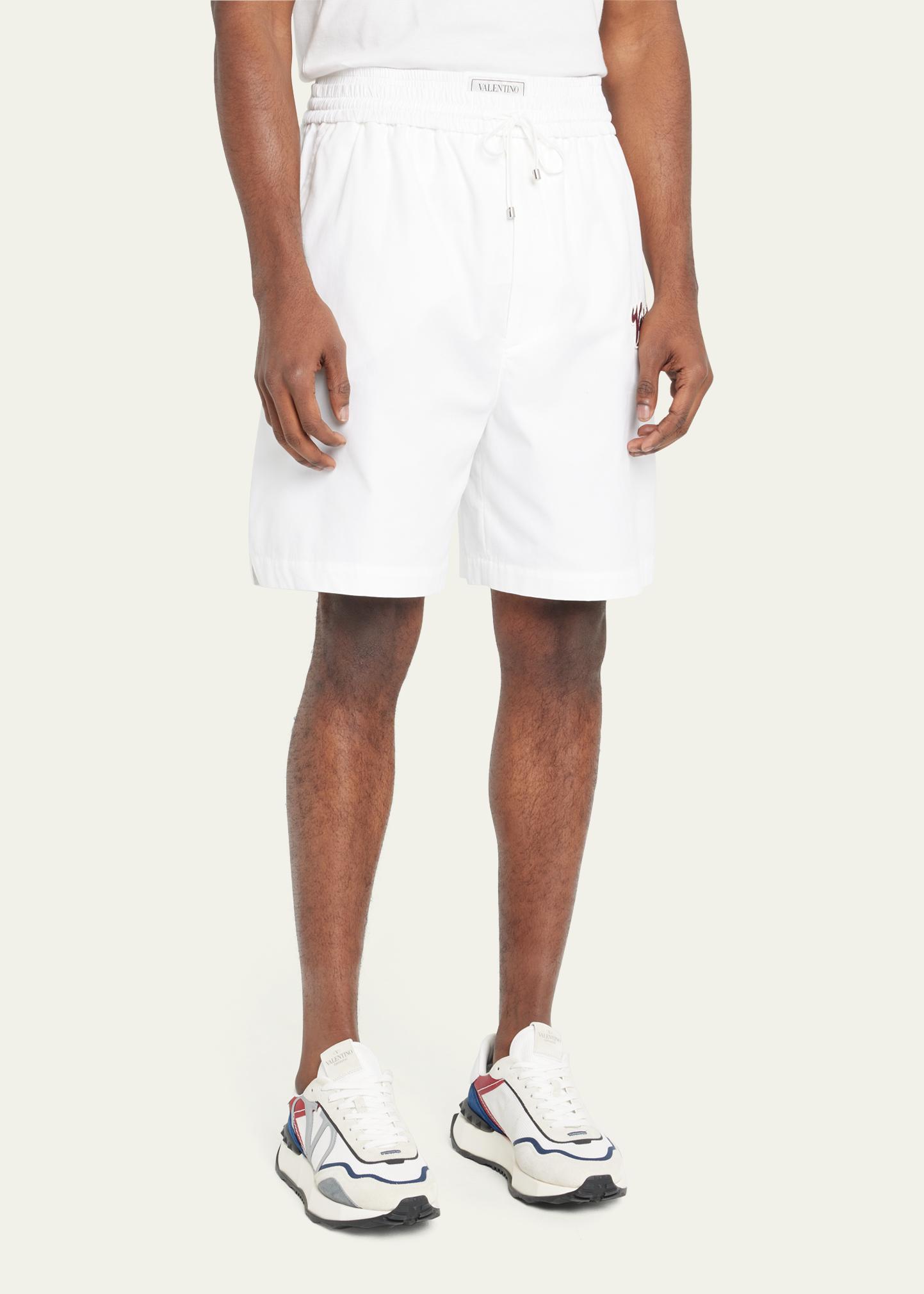 パンツ VALENTINO GARAVANI LOGO SWEAT SHORTS Valentino Garavani Men's Baseball Logo Sweat Shorts - Bergdorf Goodman