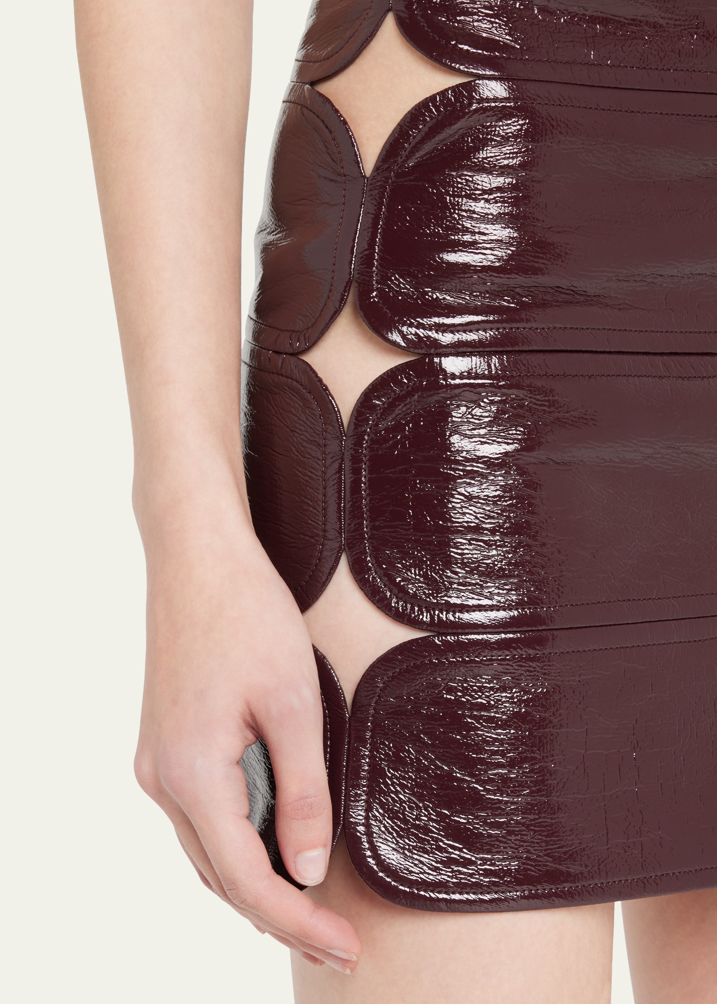 courreges fall 2021 mini dress A-line Holistic Vinyl Dress - Black - 42 main image 1