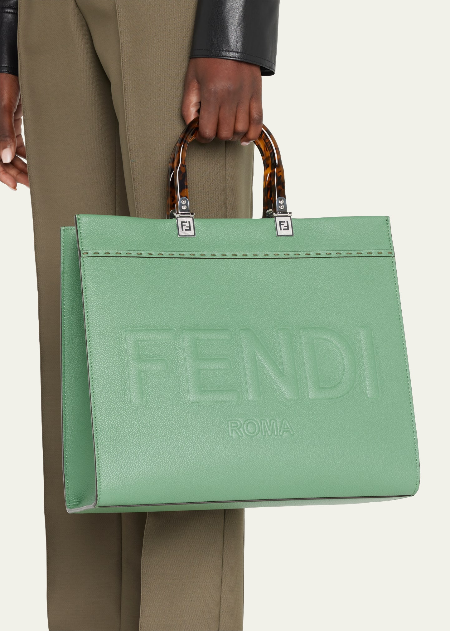 Fendi Sunshine Medium Calfskin Shopper Tote Bag - Bergdorf Goodman