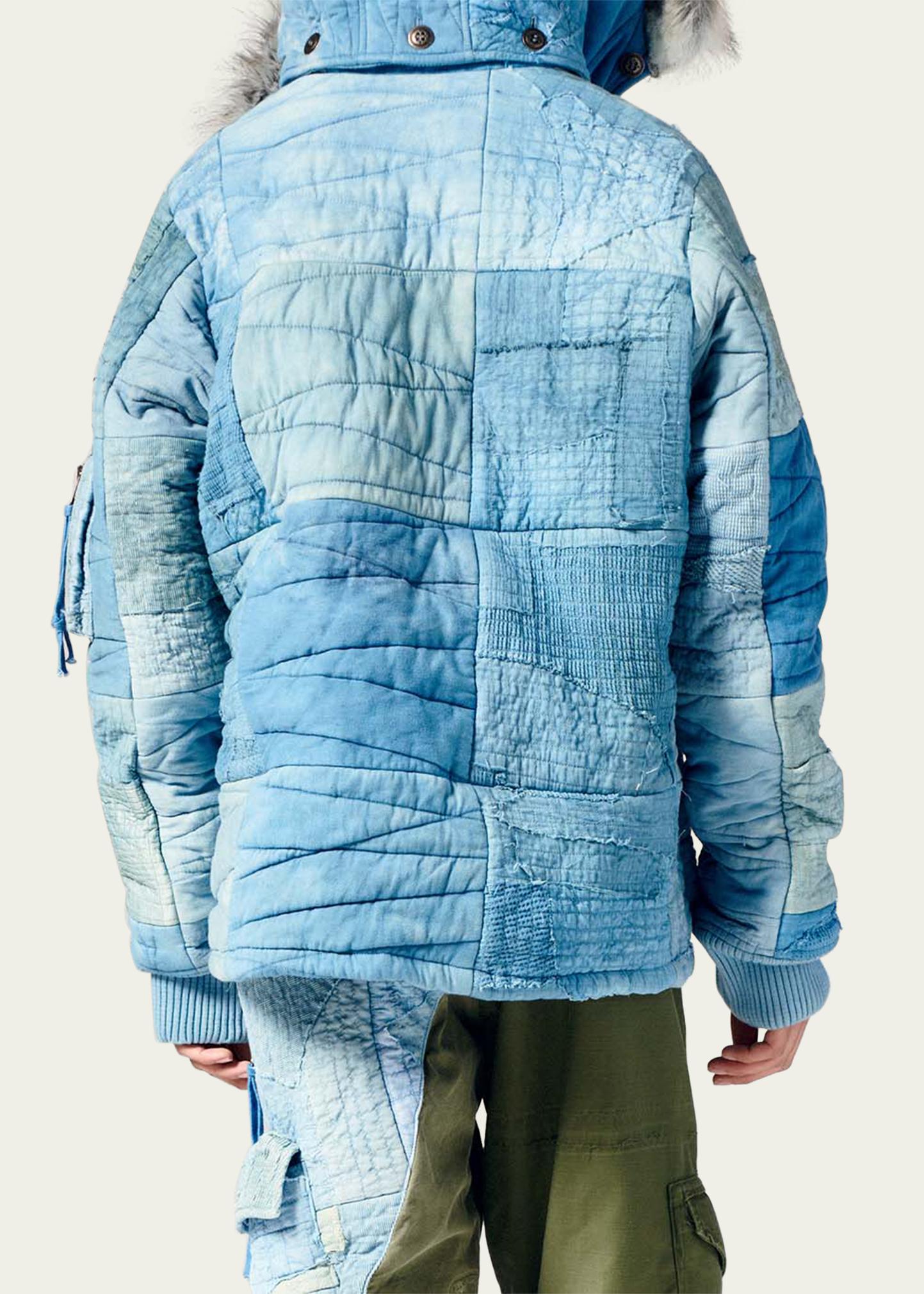Greg Lauren Men's Retro Scrapwork Puffer Jacket - Bergdorf Goodman