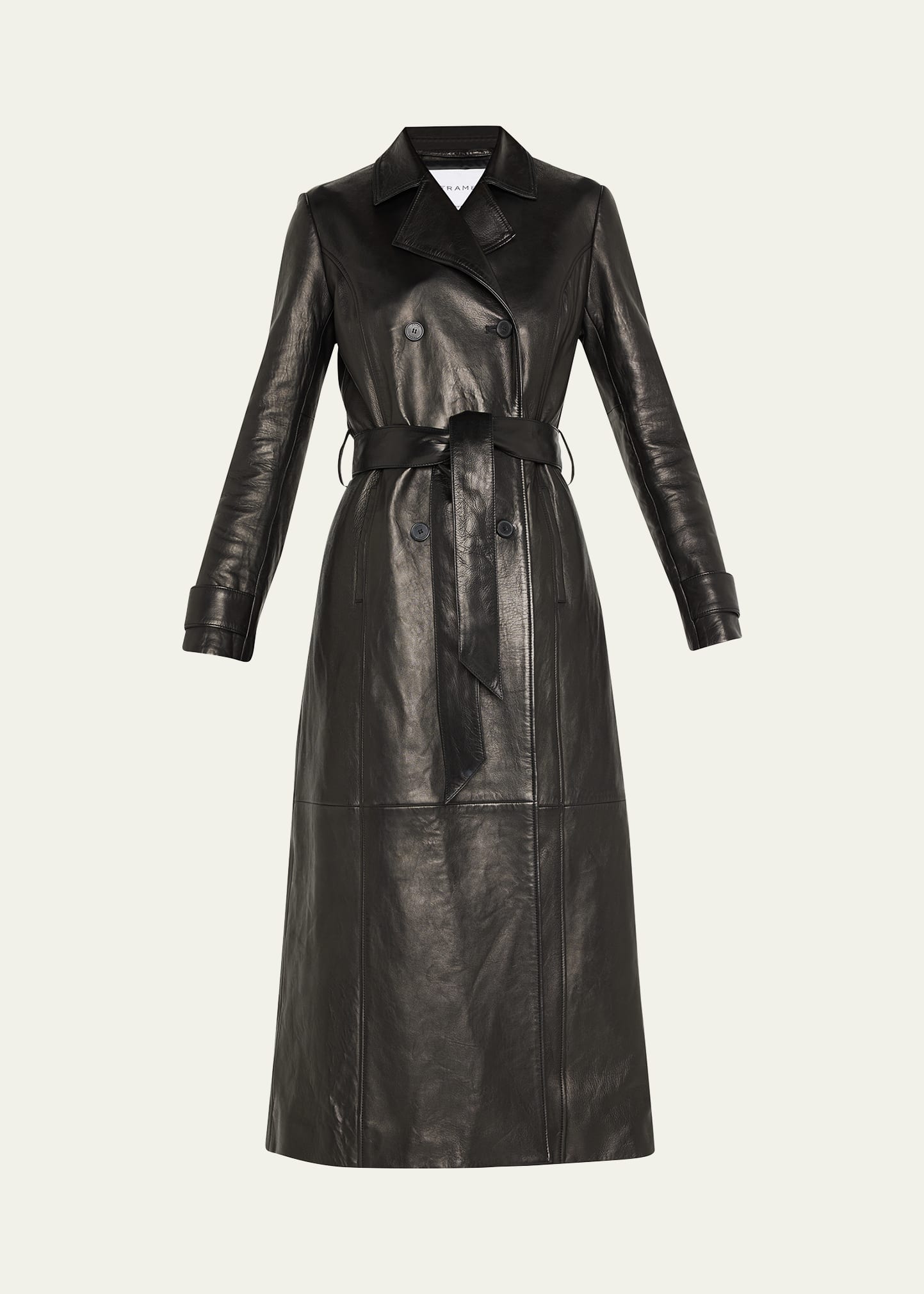 chinese dress ladies Pink Leather Women's Trench Coat with Matching Leather Belt | Crystal Embellished | Belle du Jour Collection