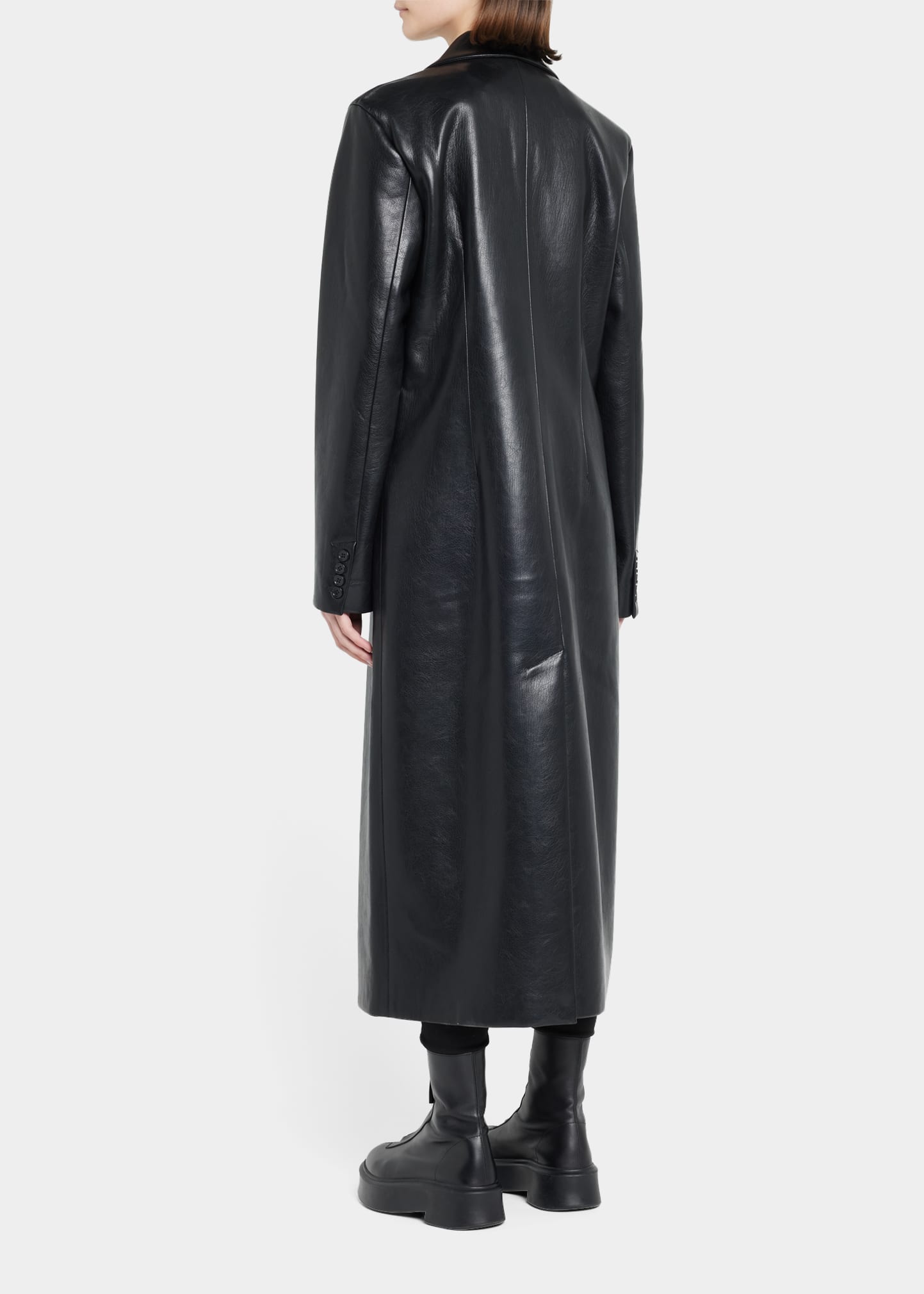 Stand Studio Zoie Long Faux Leather Coat - Bergdorf Goodman