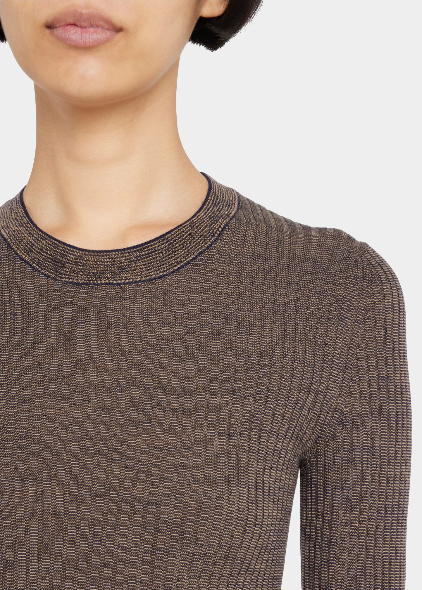 Theory Mirzi Regal Wool Stripe Pullover Top - Bergdorf Goodman