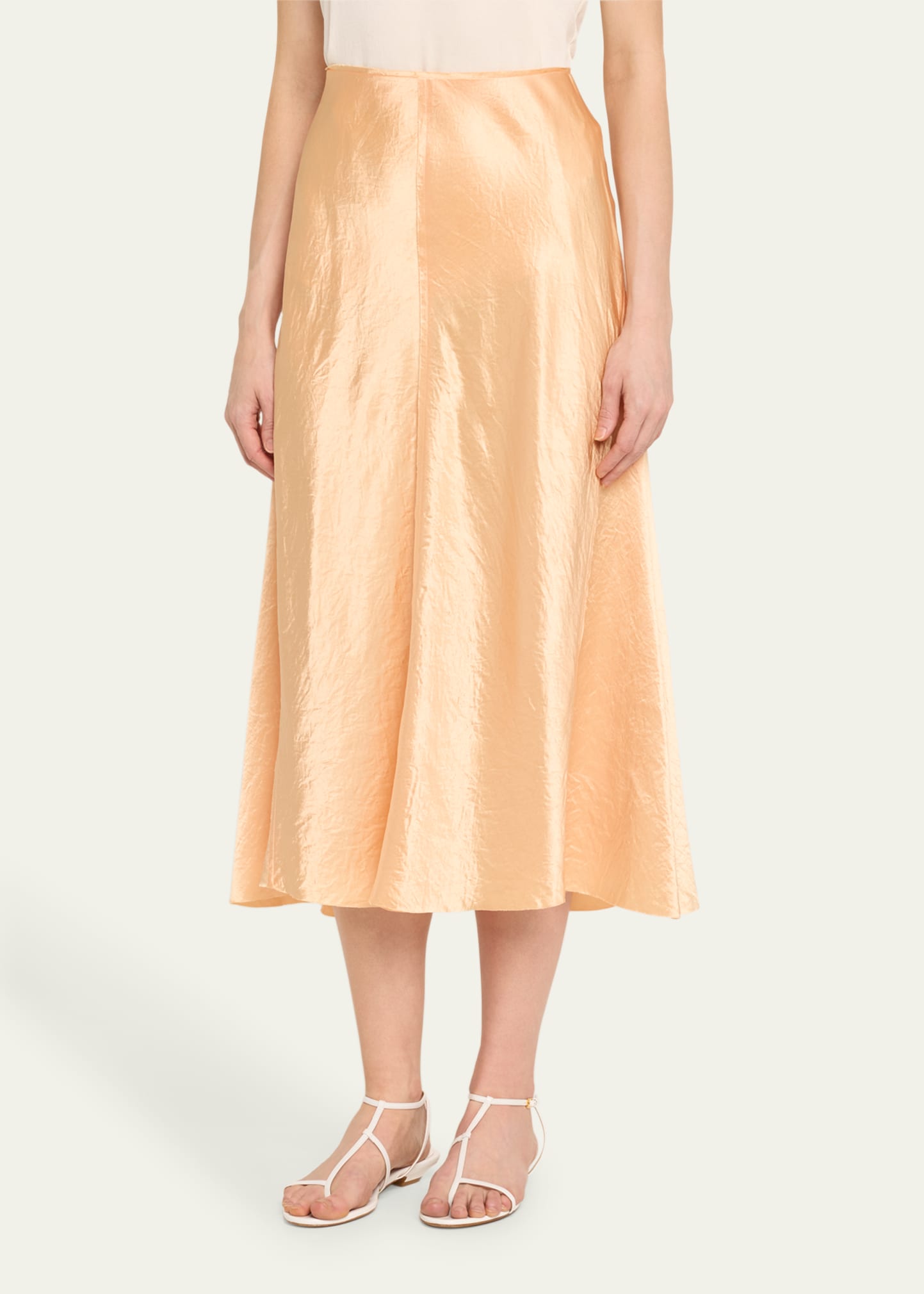 Vince RawEdge Paneled Midi Slip Skirt