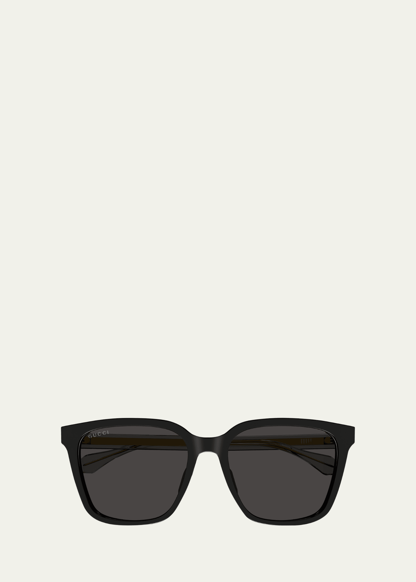 Gucci Monochromatic Rectangle Sunglasses w/ Interlocking G Temples