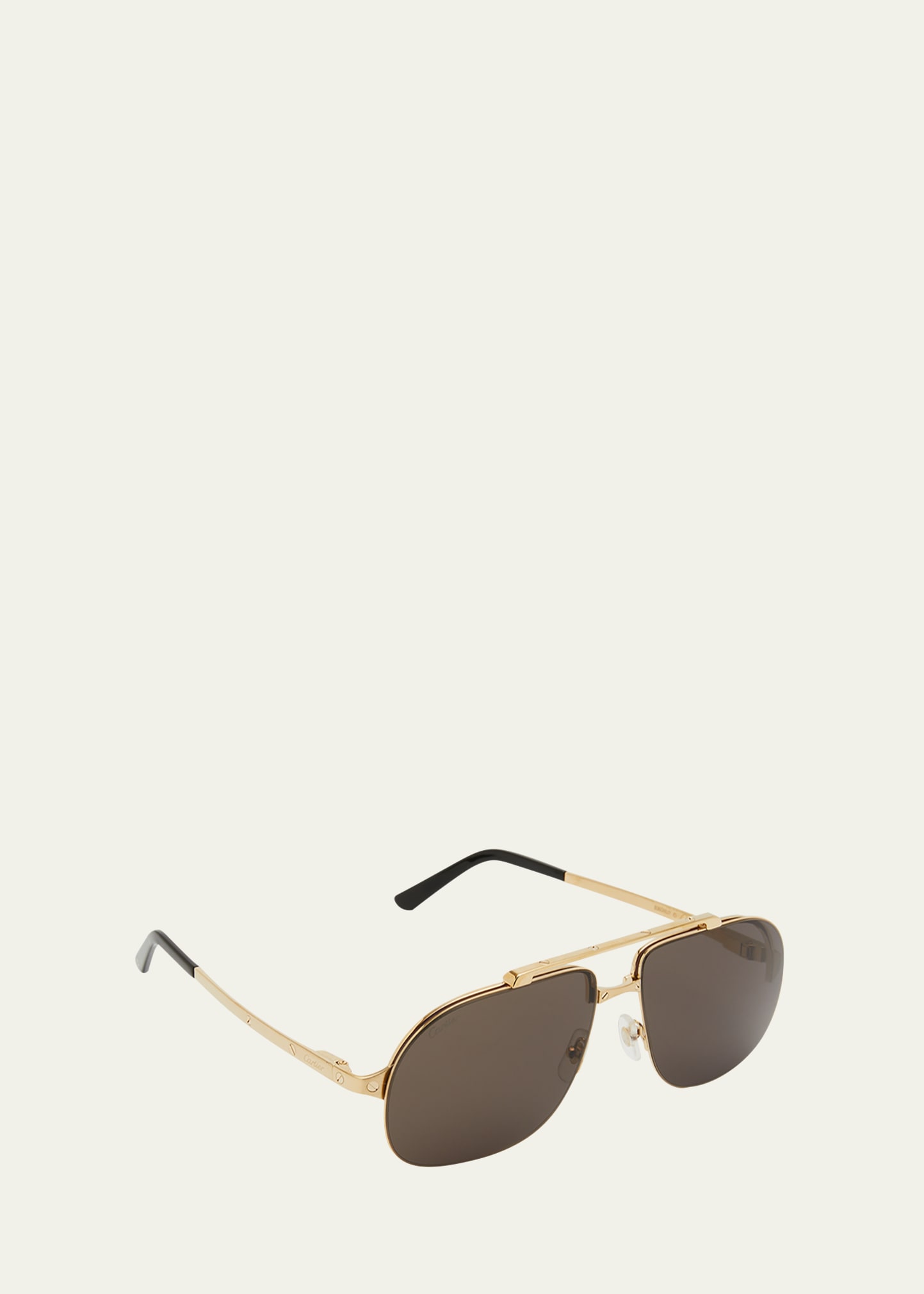 Cartier Men's Metal Double-Bridge Aviator Sunglasses - Bergdorf