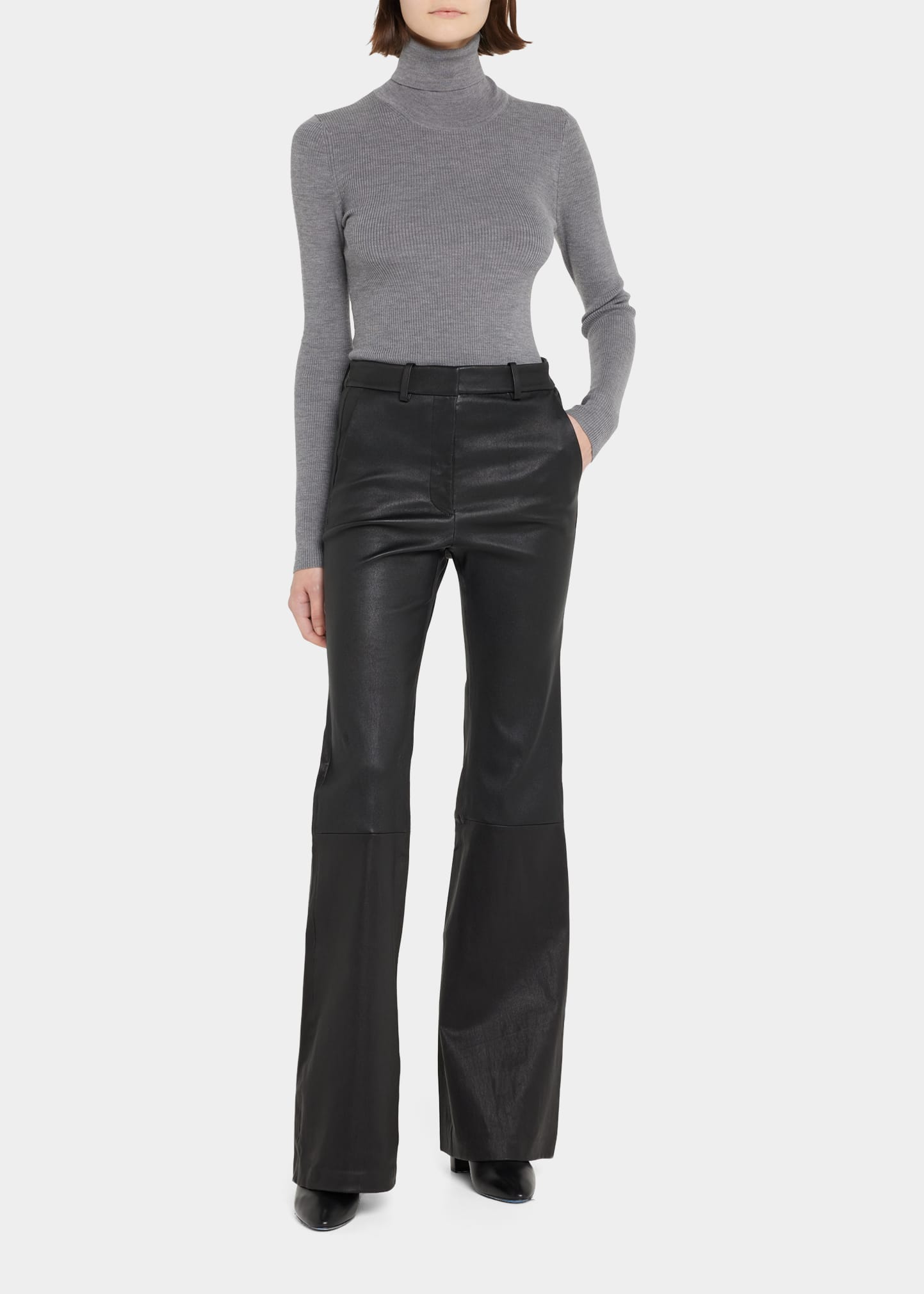 Kristen Leather Flare Pants (Black) – Valeria'S Boutique