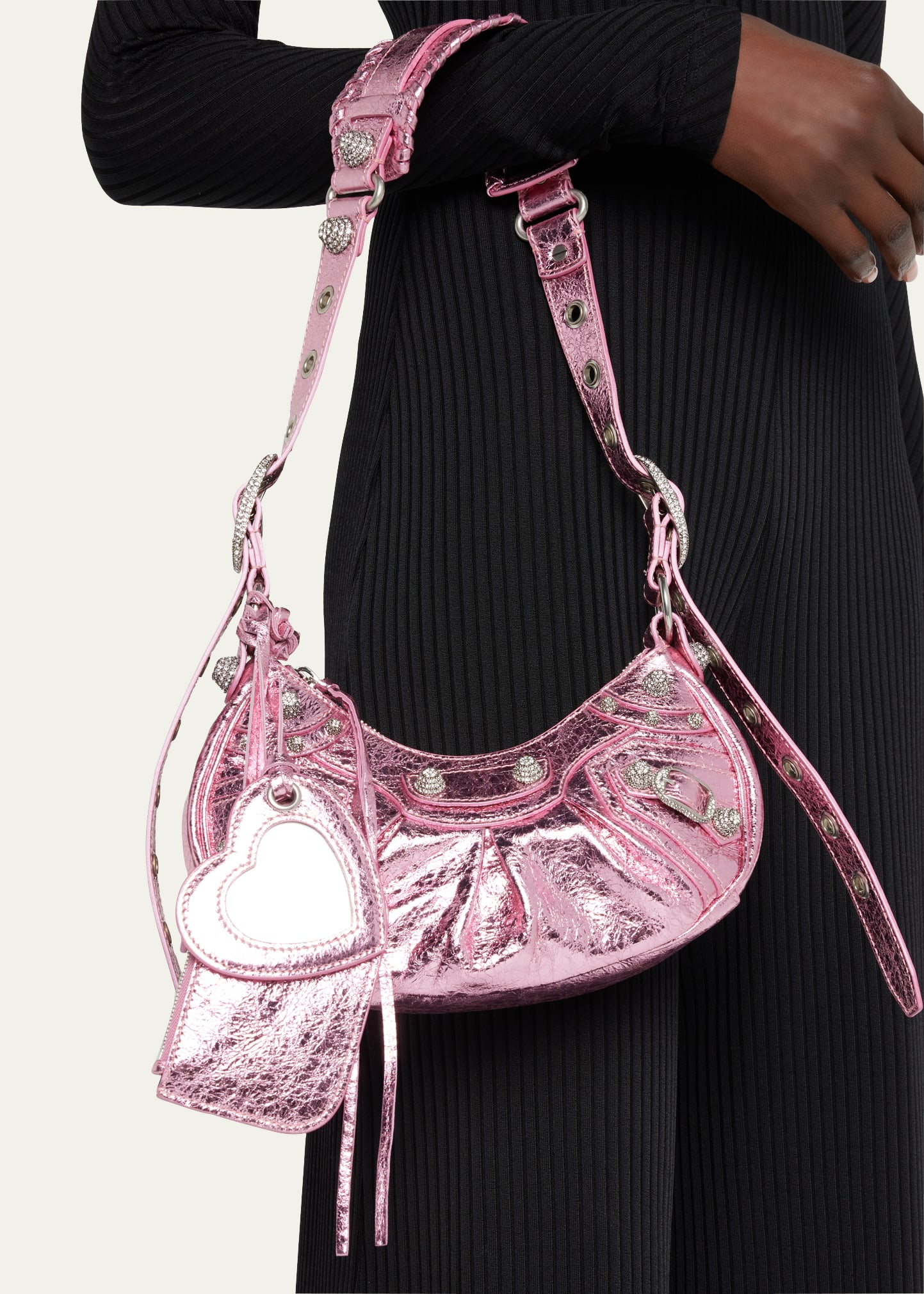 Balenciaga Le Cagole XS Metallic Lambskin Shoulder Bag - Bergdorf