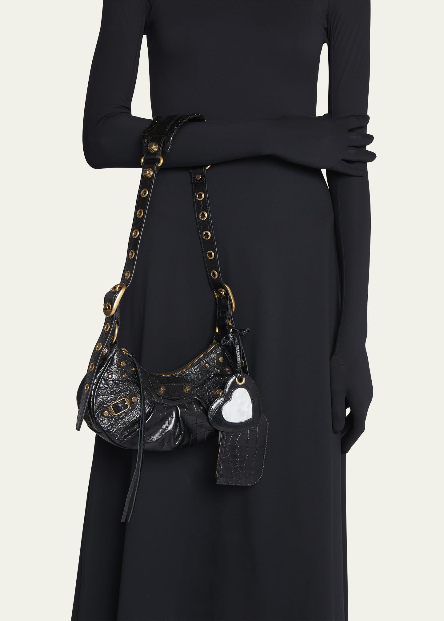 Balenciaga Le Cagole XS Croc-Embossed Shoulder Bag - Bergdorf Goodman