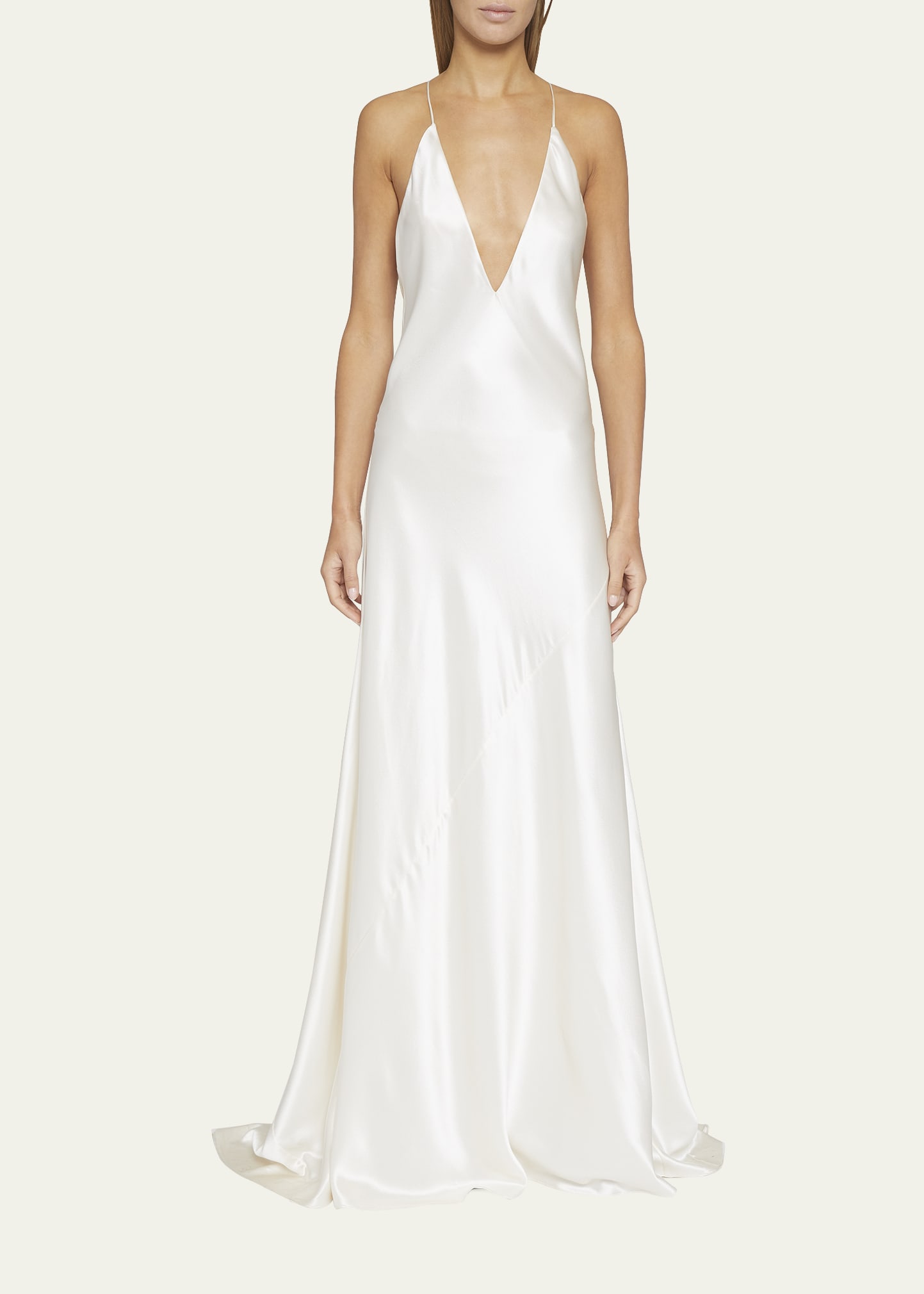 Saint Laurent Long Silk Slip Dress - Bergdorf Goodman