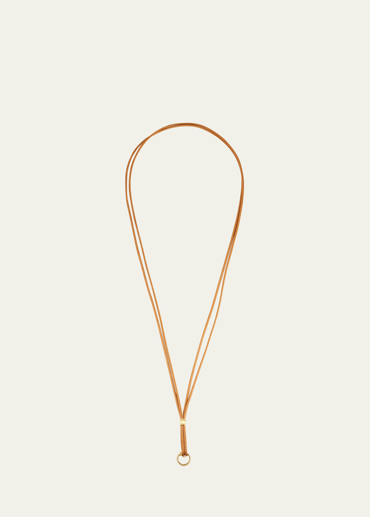 Paul Morelli Meditation Bell Cognac Cotton Cord with 18k Gold