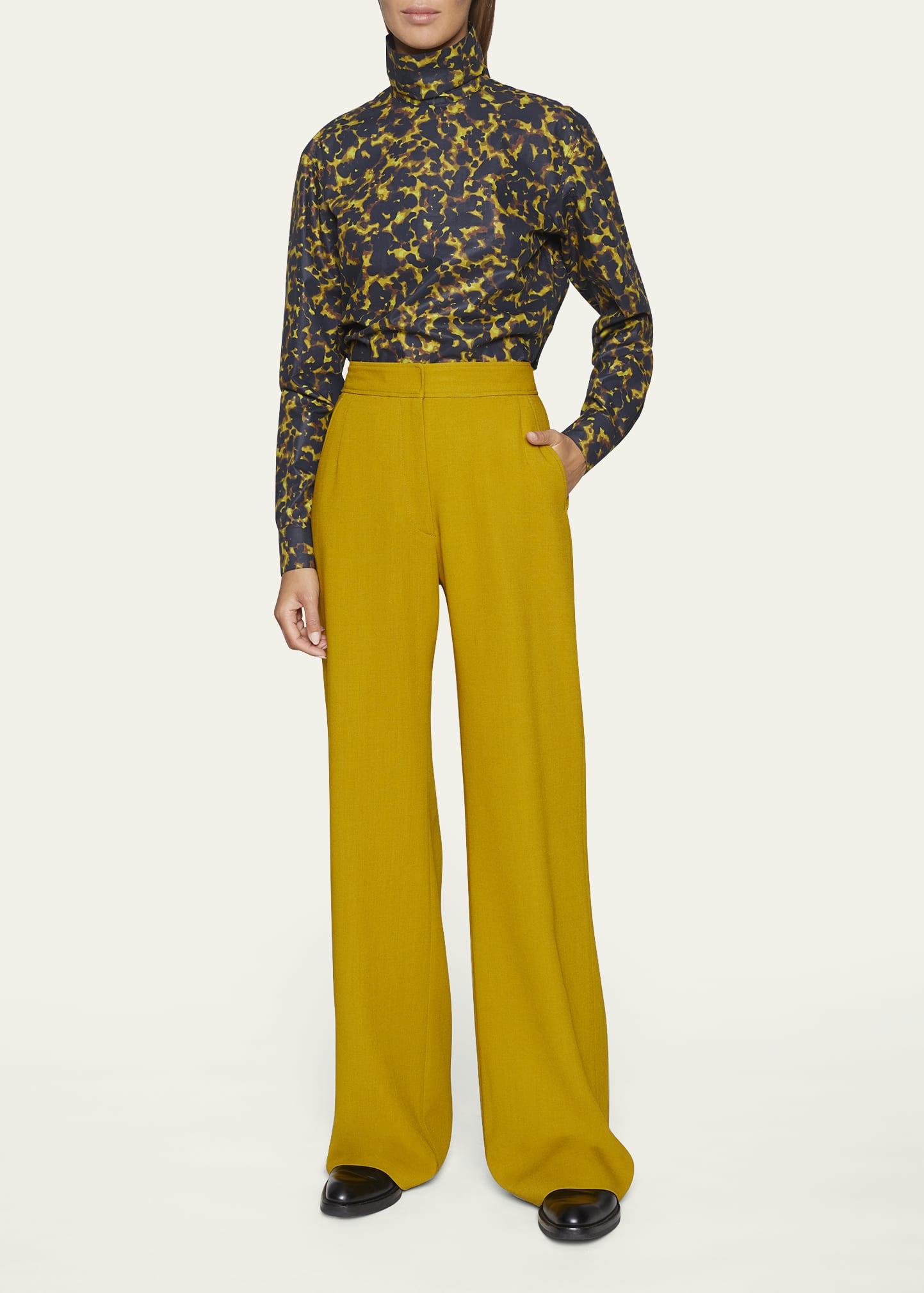 Dries Van Noten Pantery Wide-Leg Wool Pants - Bergdorf Goodman