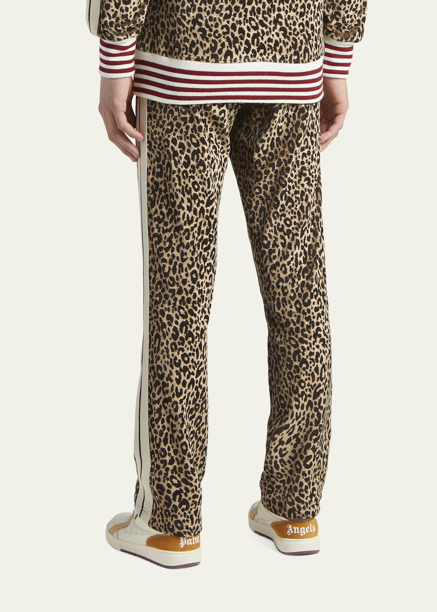 Palm Angels Men's Leopard Jacquard Track Pants - Bergdorf Goodman