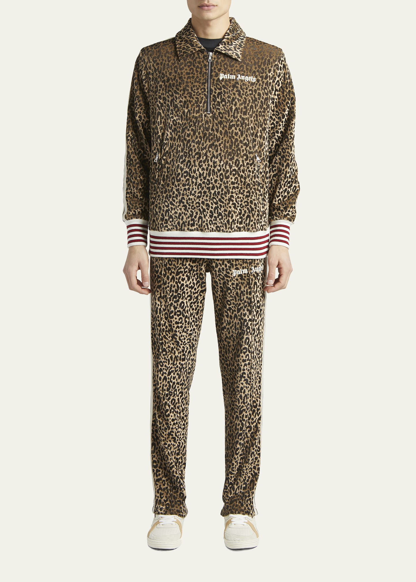 Palm Angels Men's Leopard Jacquard Track Pants - Bergdorf Goodman