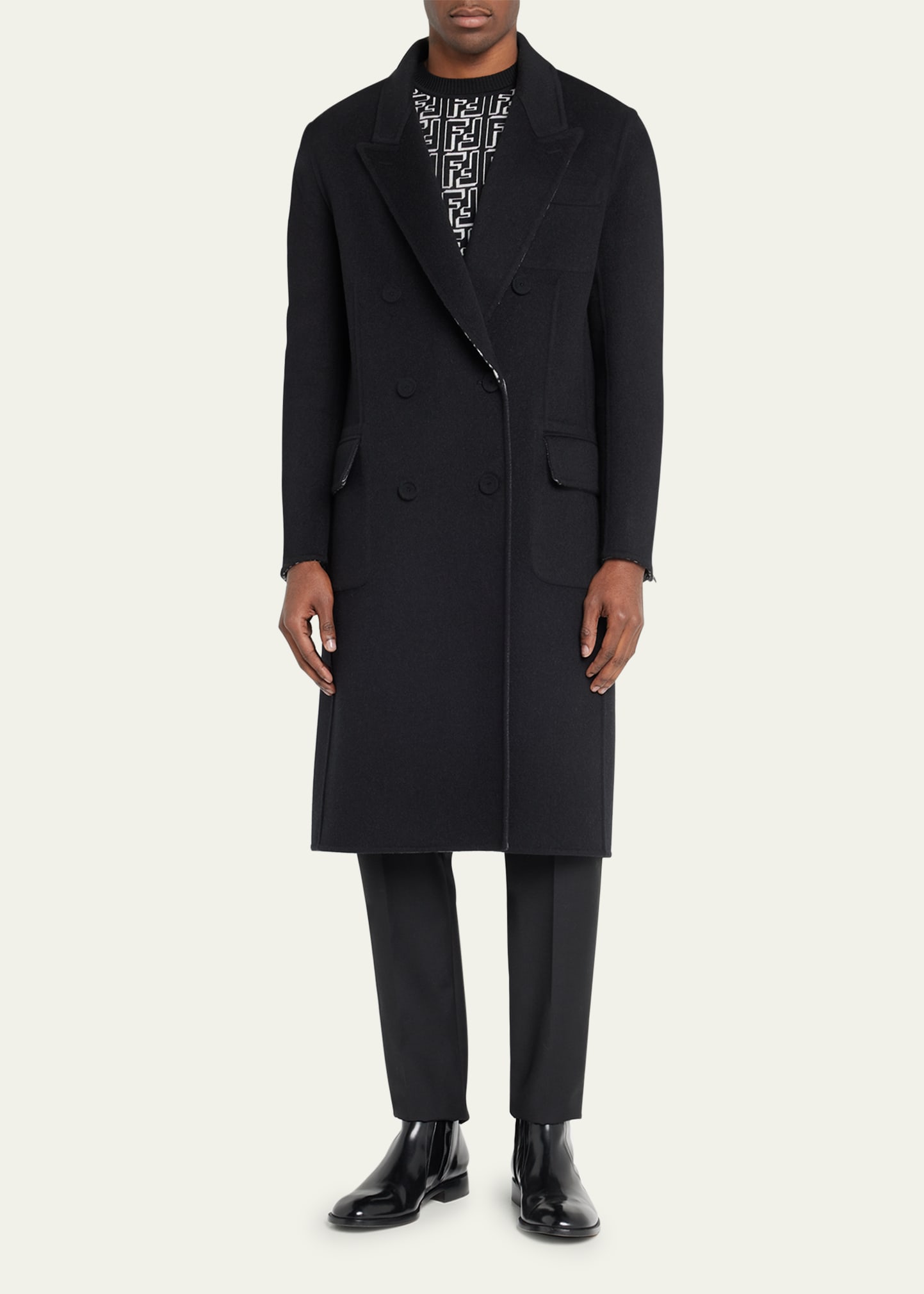 Fendi Men's FF Reversible Wool Coat - Bergdorf Goodman