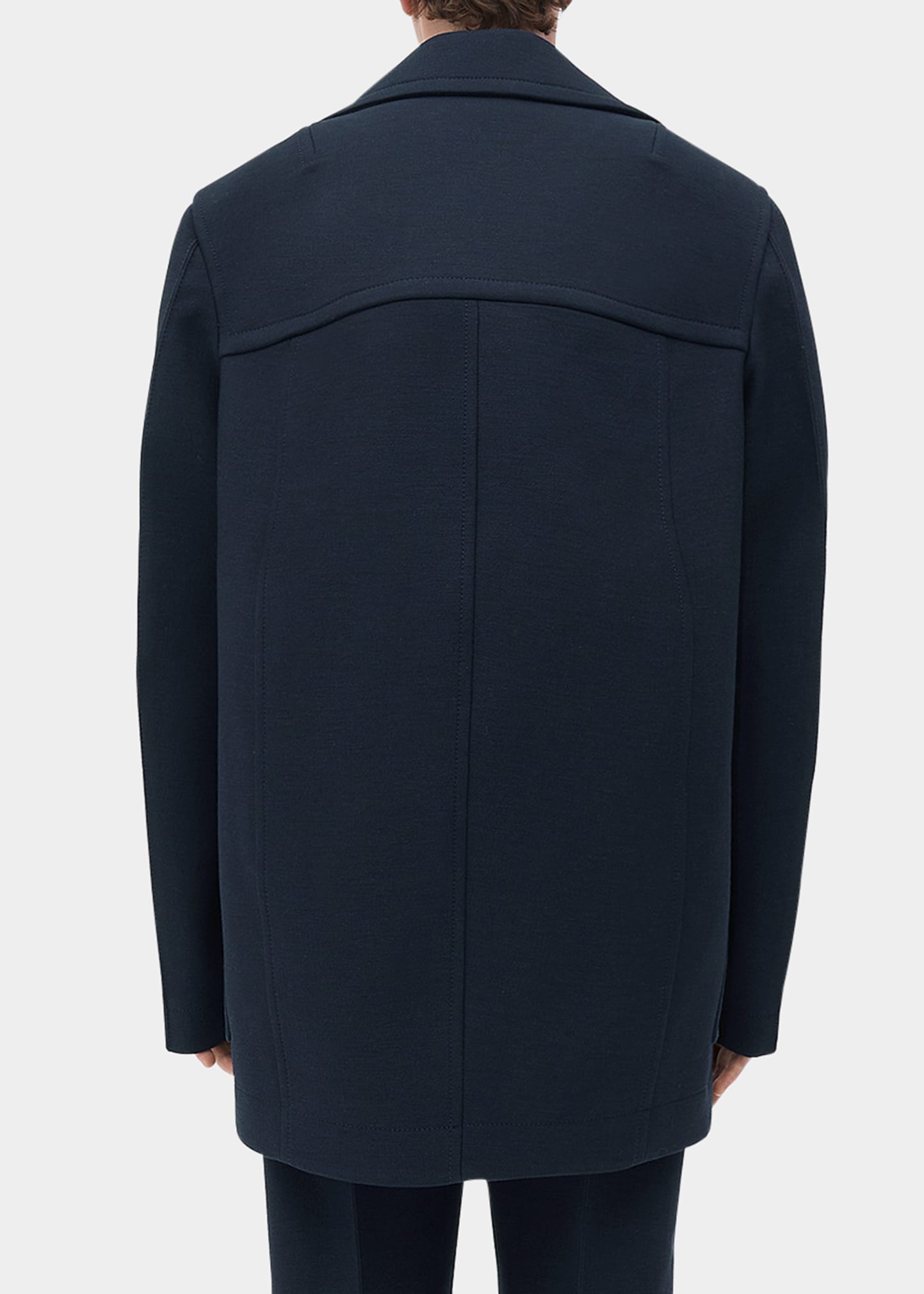Bottega Veneta Men's Double-Faced Curved-Back Peacoat