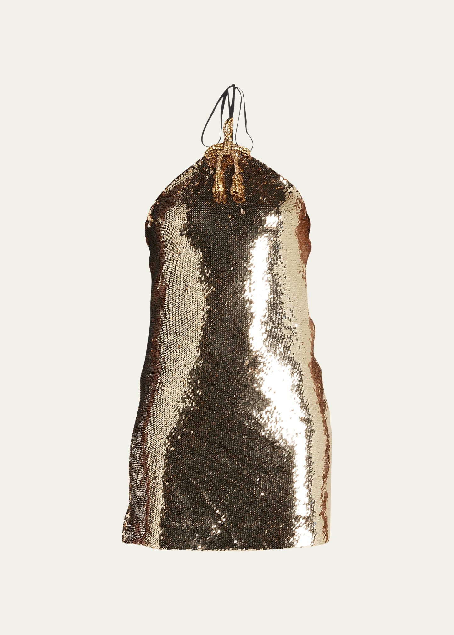 Rodarte Sequin Mini Dress With Crystal Bow Embellishment - Bergdorf Goodman