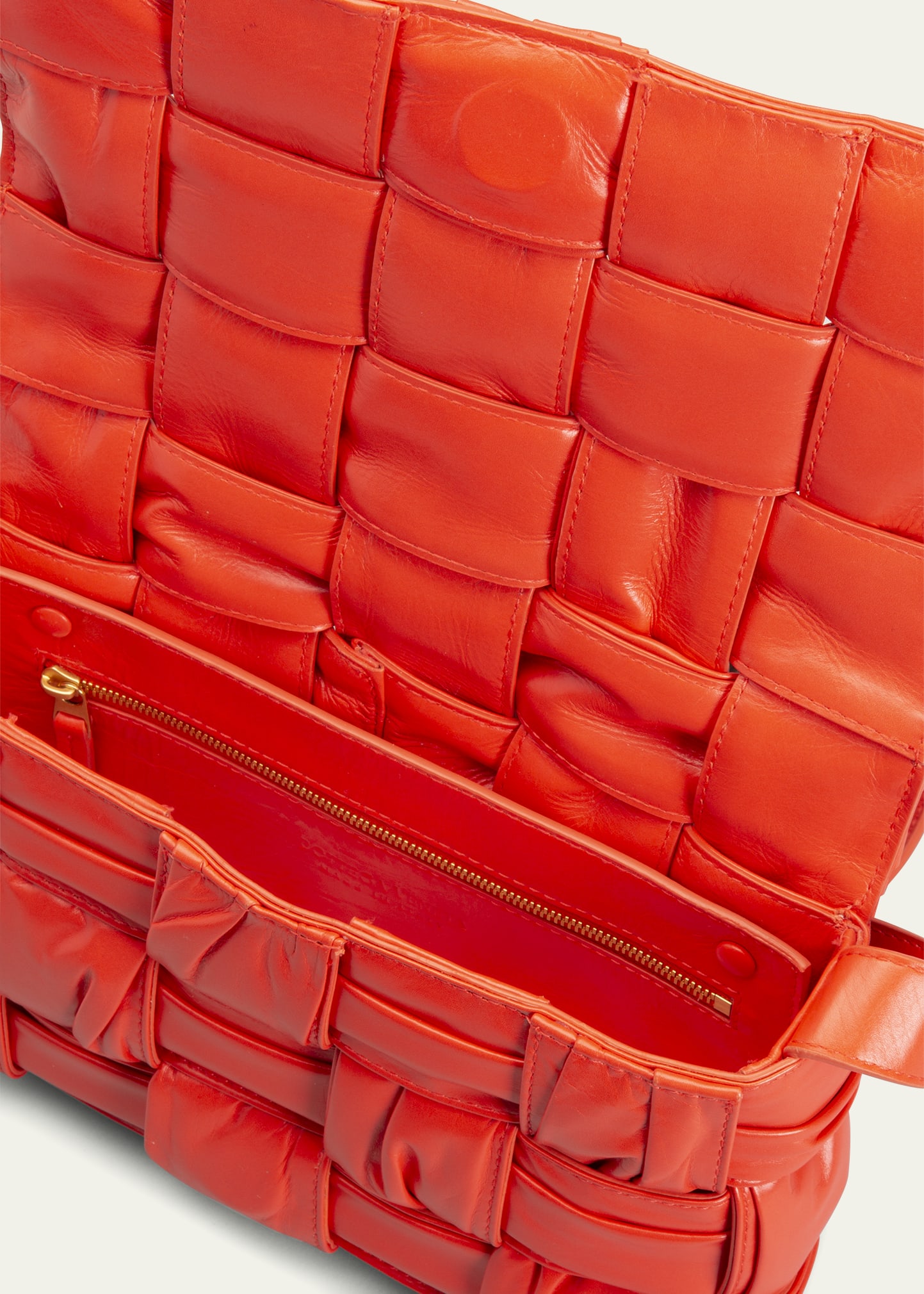 Bottega Veneta Cassette Intrecciato Plisse Leather Crossbody