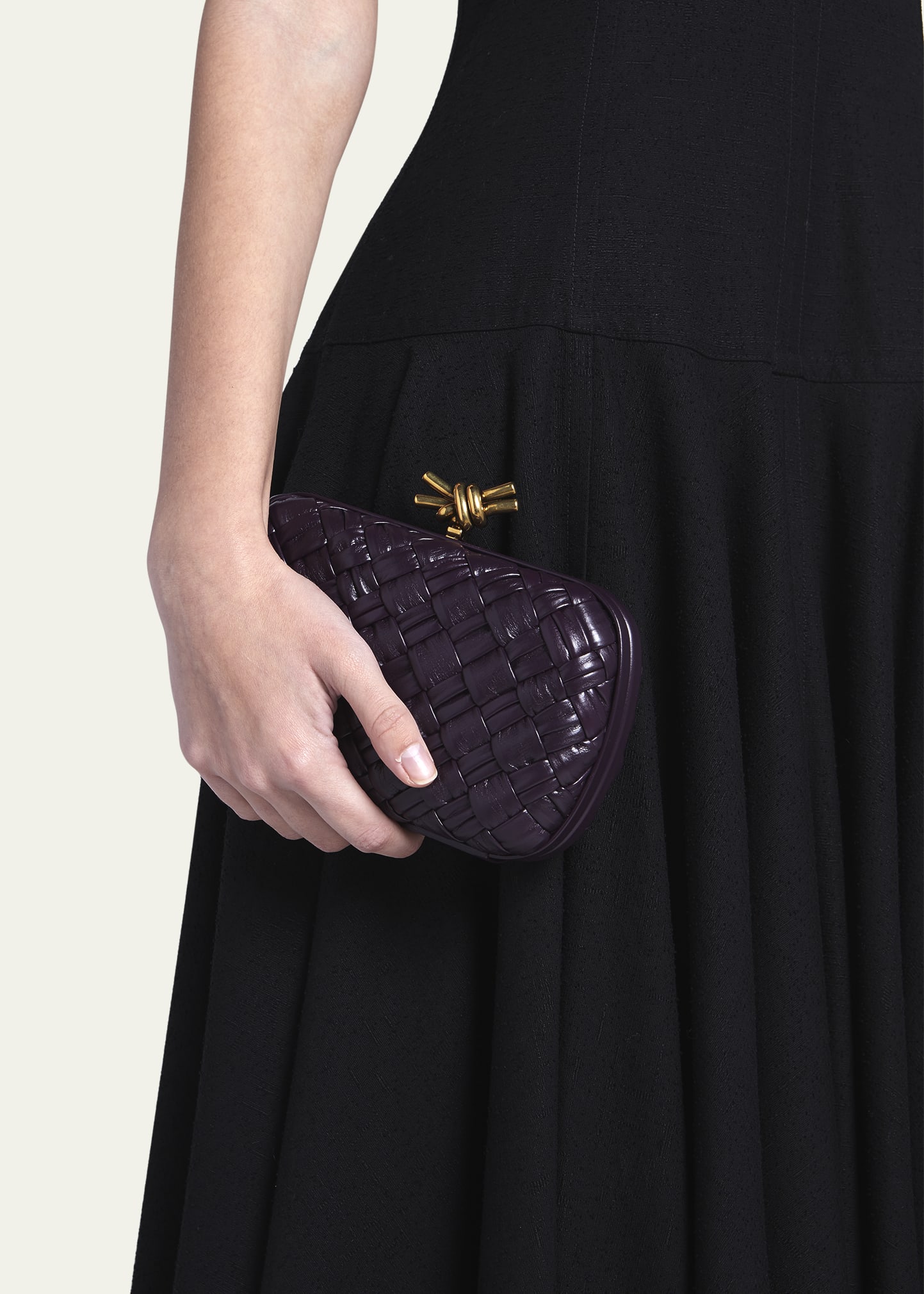 Bottega Veneta Knot Pleated Leather Clutch Bag - Bergdorf Goodman