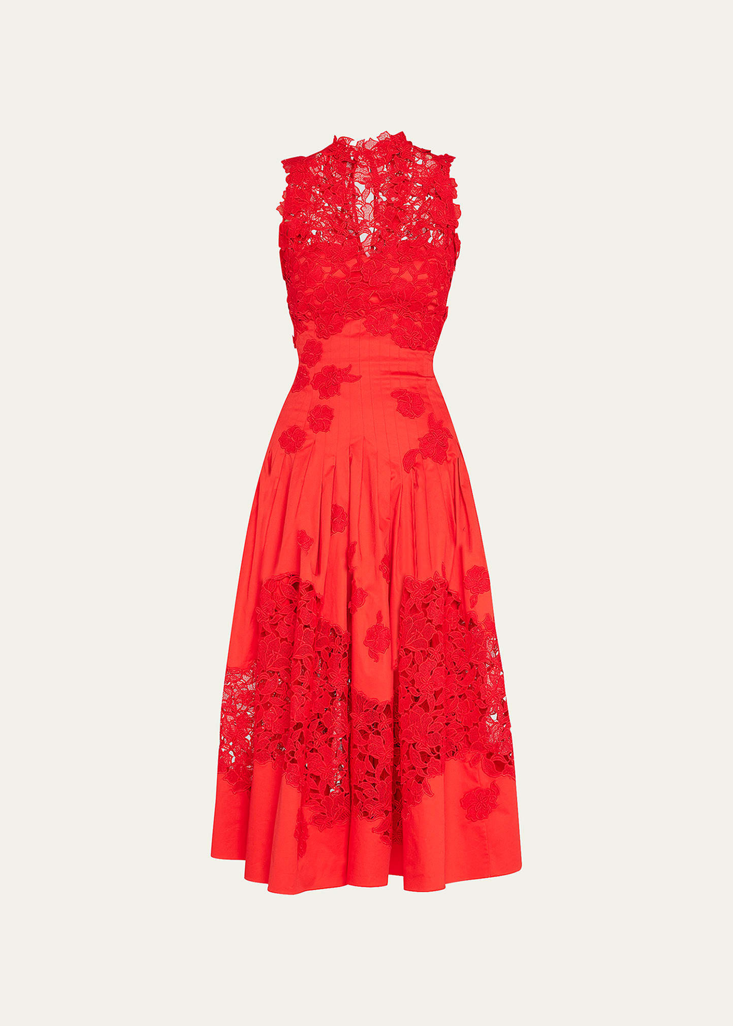 Oscar de la Renta Guipure Lace Midi Dress - Bergdorf Goodman