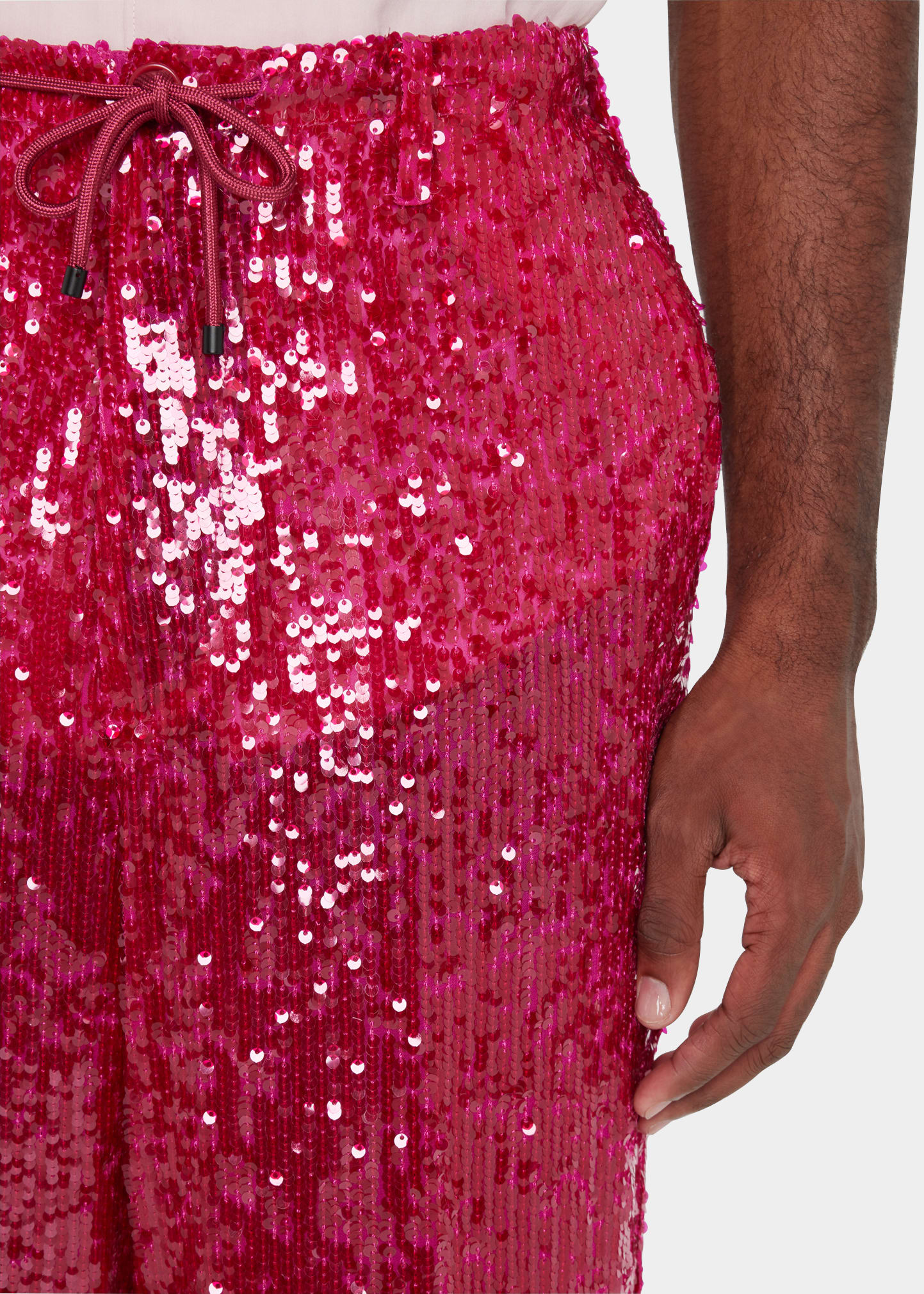 Dries Van Noten Men's Sequin Embroidered Sweatpants