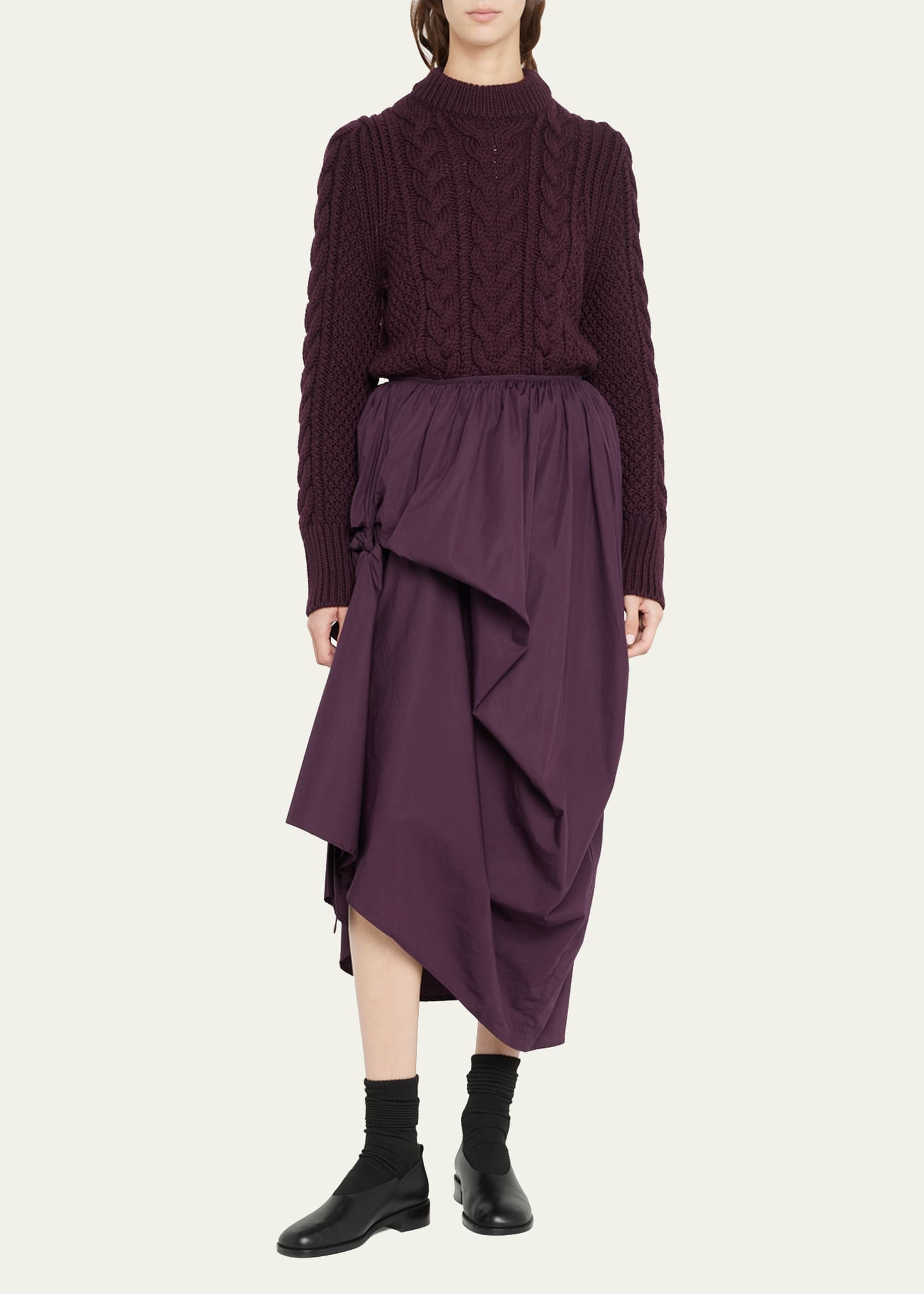Cecilie Bahnsen Voluminous Asymmetrical Skirt With Bow Detail - Big ...