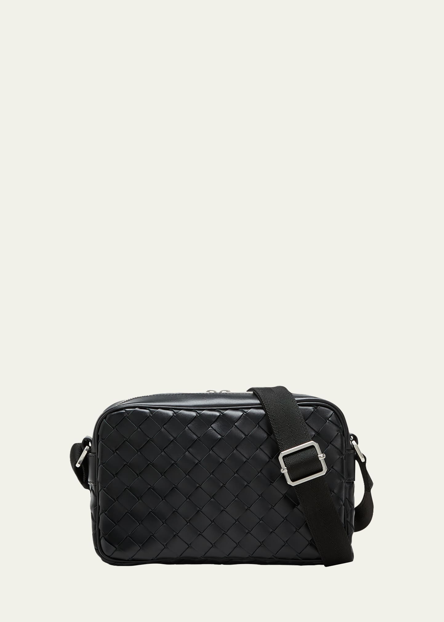 Bottega Veneta Men's Intrecciato Leather Crossbody Camera Bag