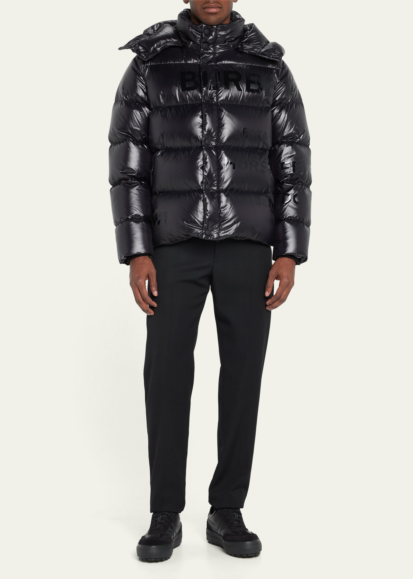 Burberry Men's Huddersfield Horseferry-Print Puffer Jacket