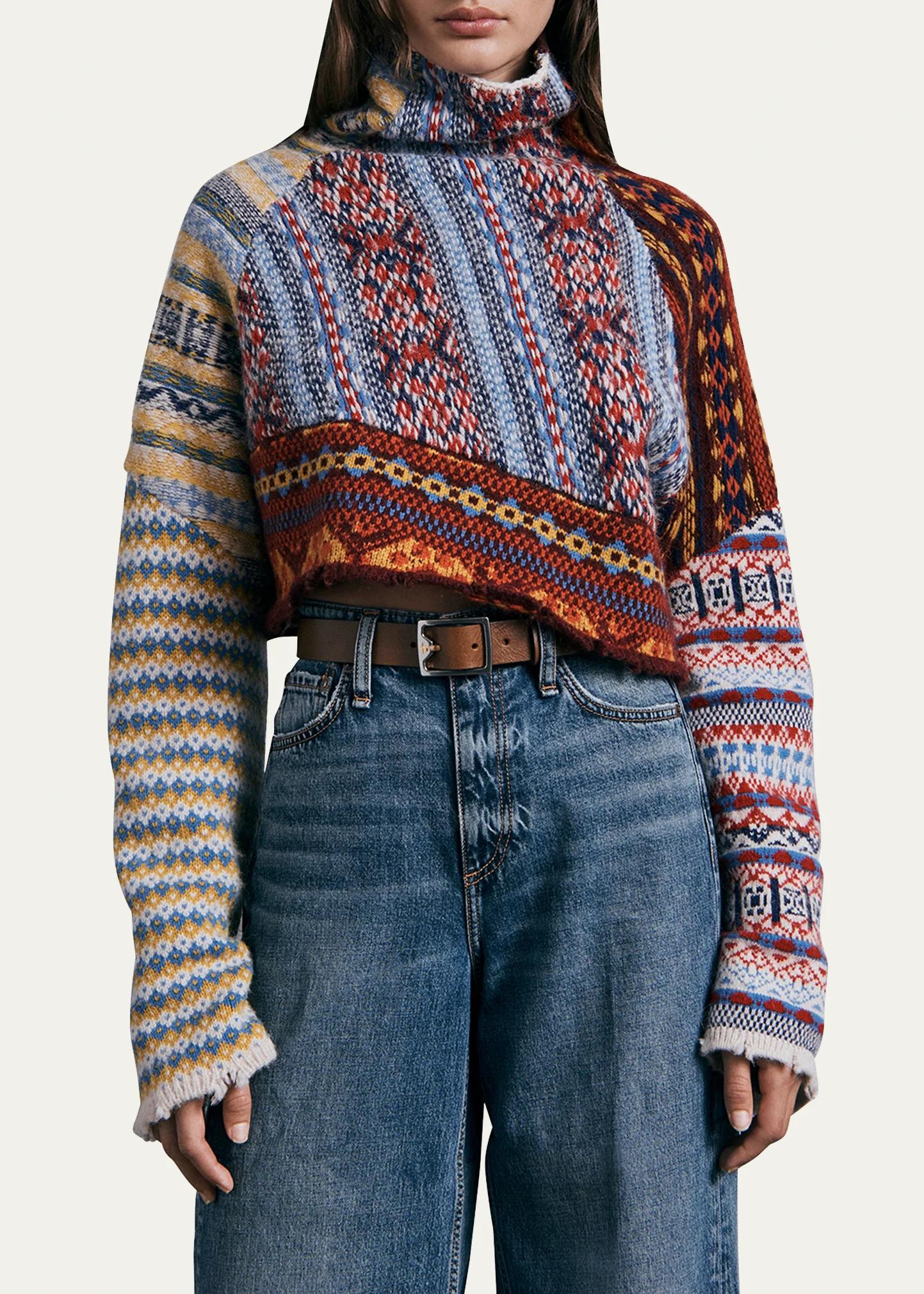 YOKE Cut＆Patchwork Highneck Sweater 23AW 【公式通販】