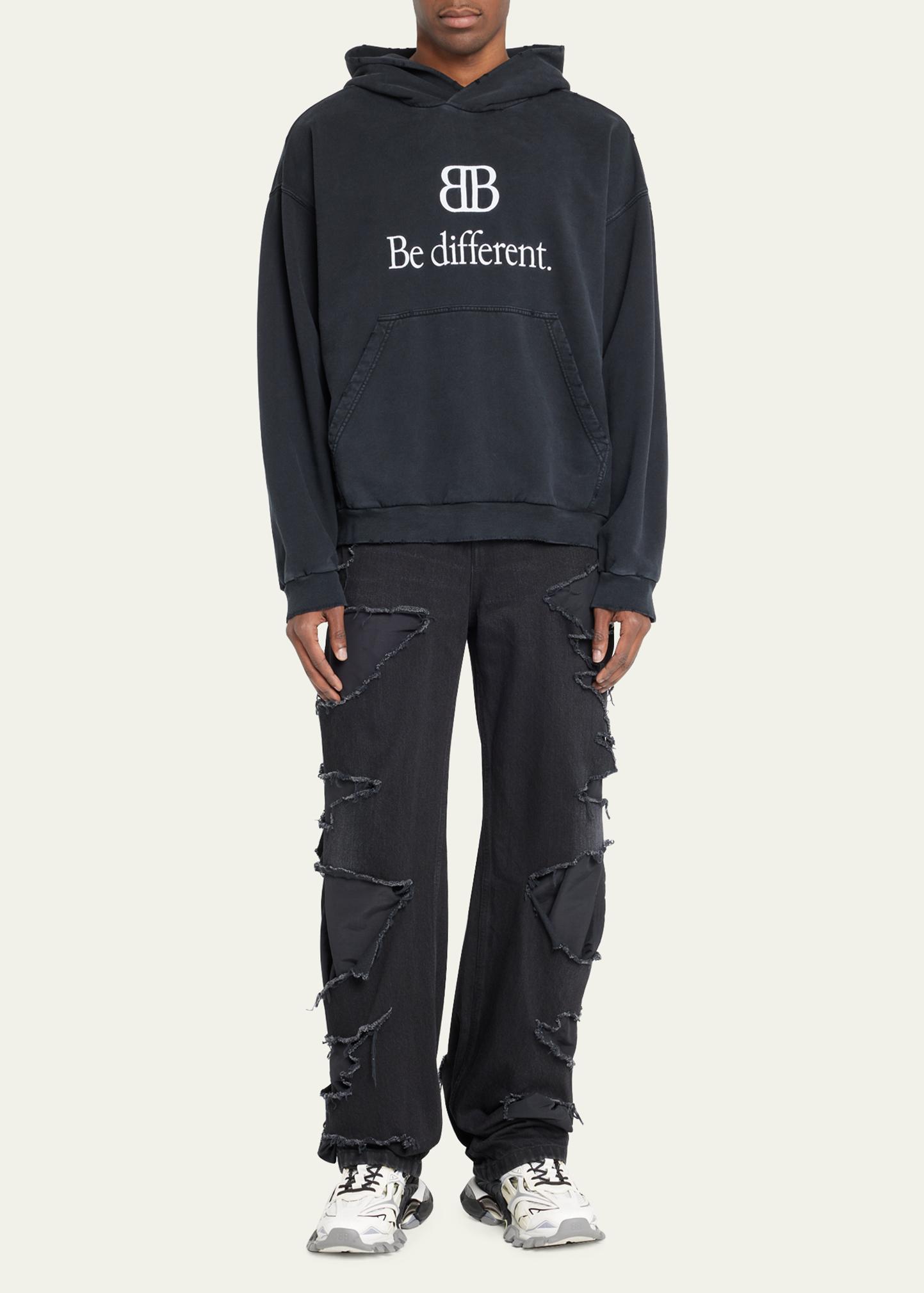 Balenciaga Men's Be Different Pullover Hoodie - Bergdorf Goodman