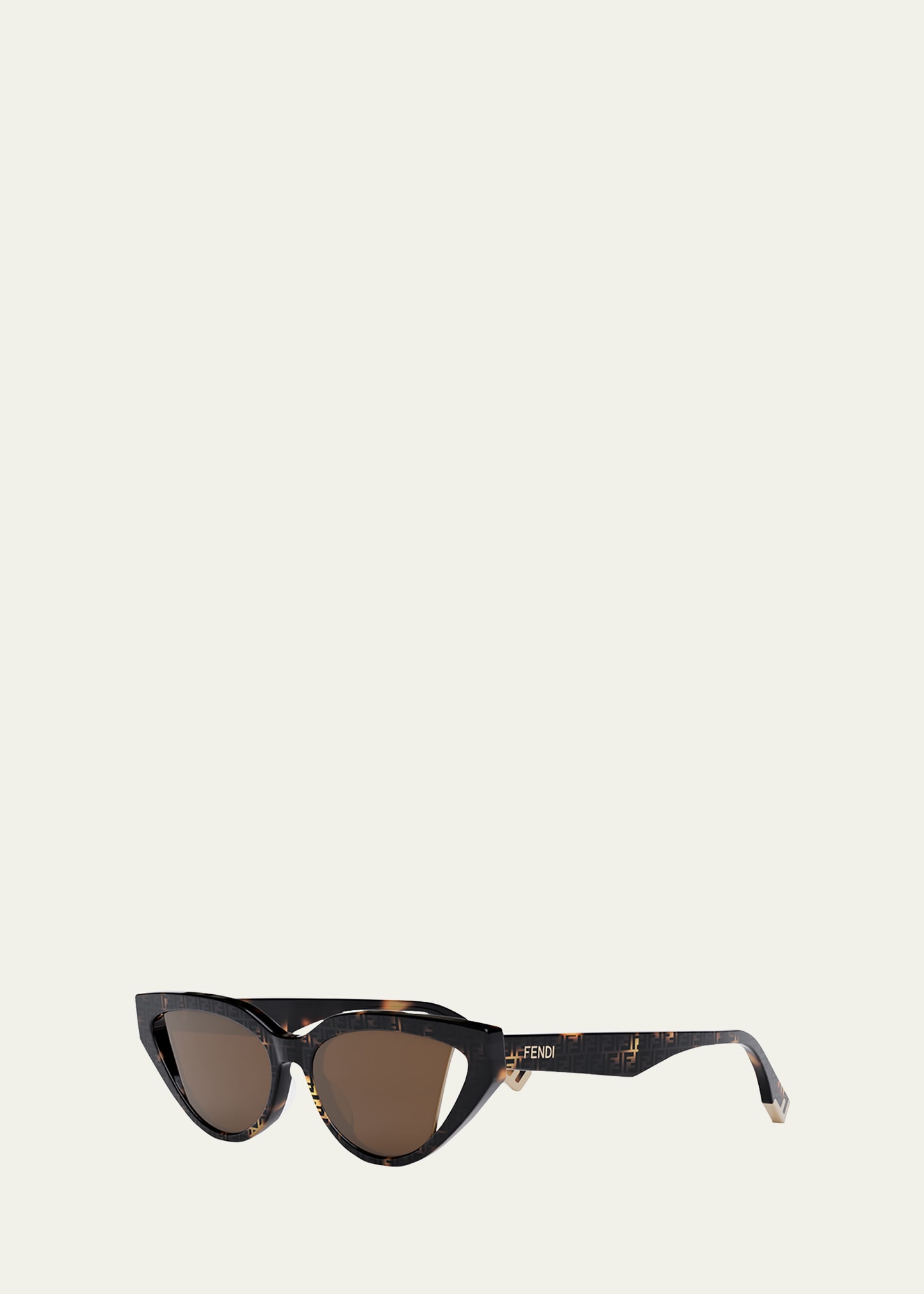 Cat Eye Sunglasses in White - Fendi